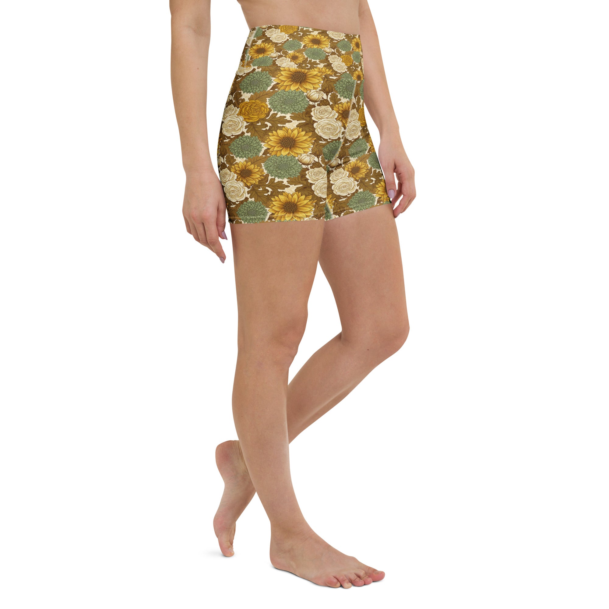 Virgo Harvest Botanical Yoga Shorts | GearBunch