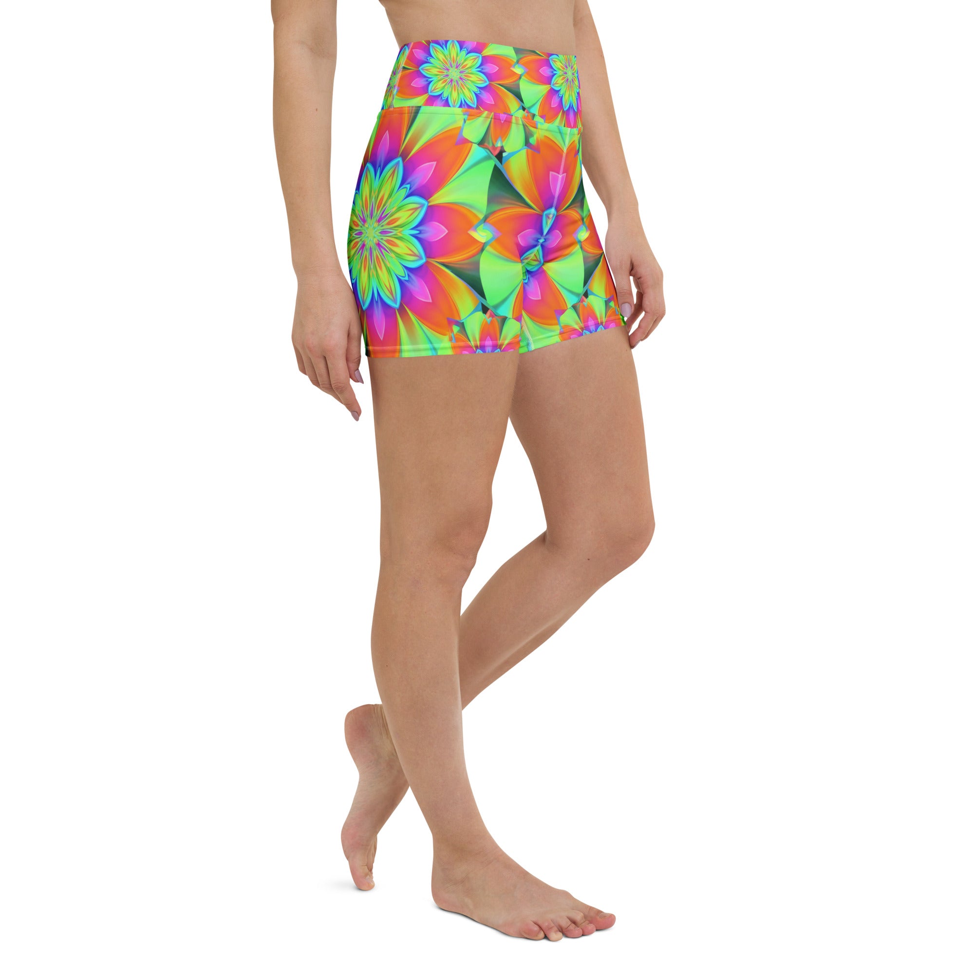 Psychedelic Acid Trip Yoga Shorts | GearBunch