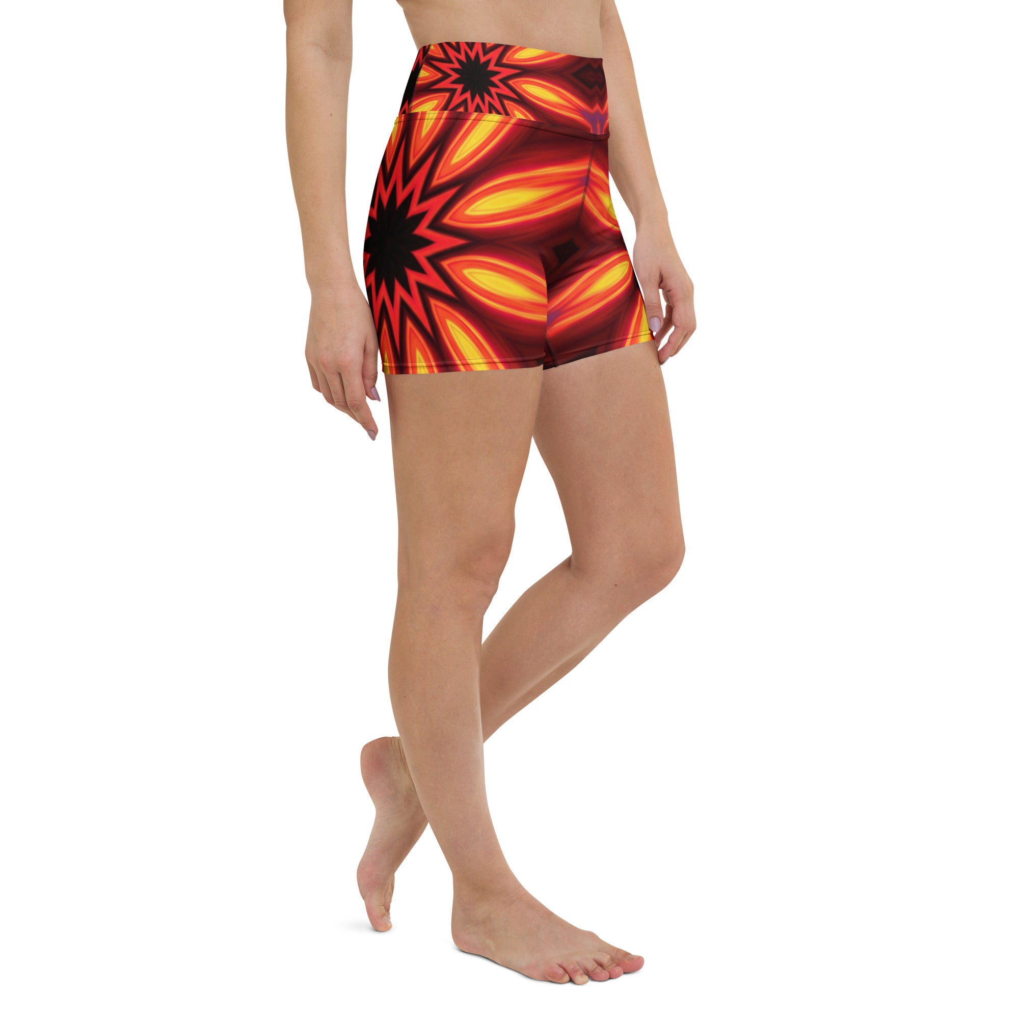 Psychedelic Infrared Yoga Shorts | GearBunch