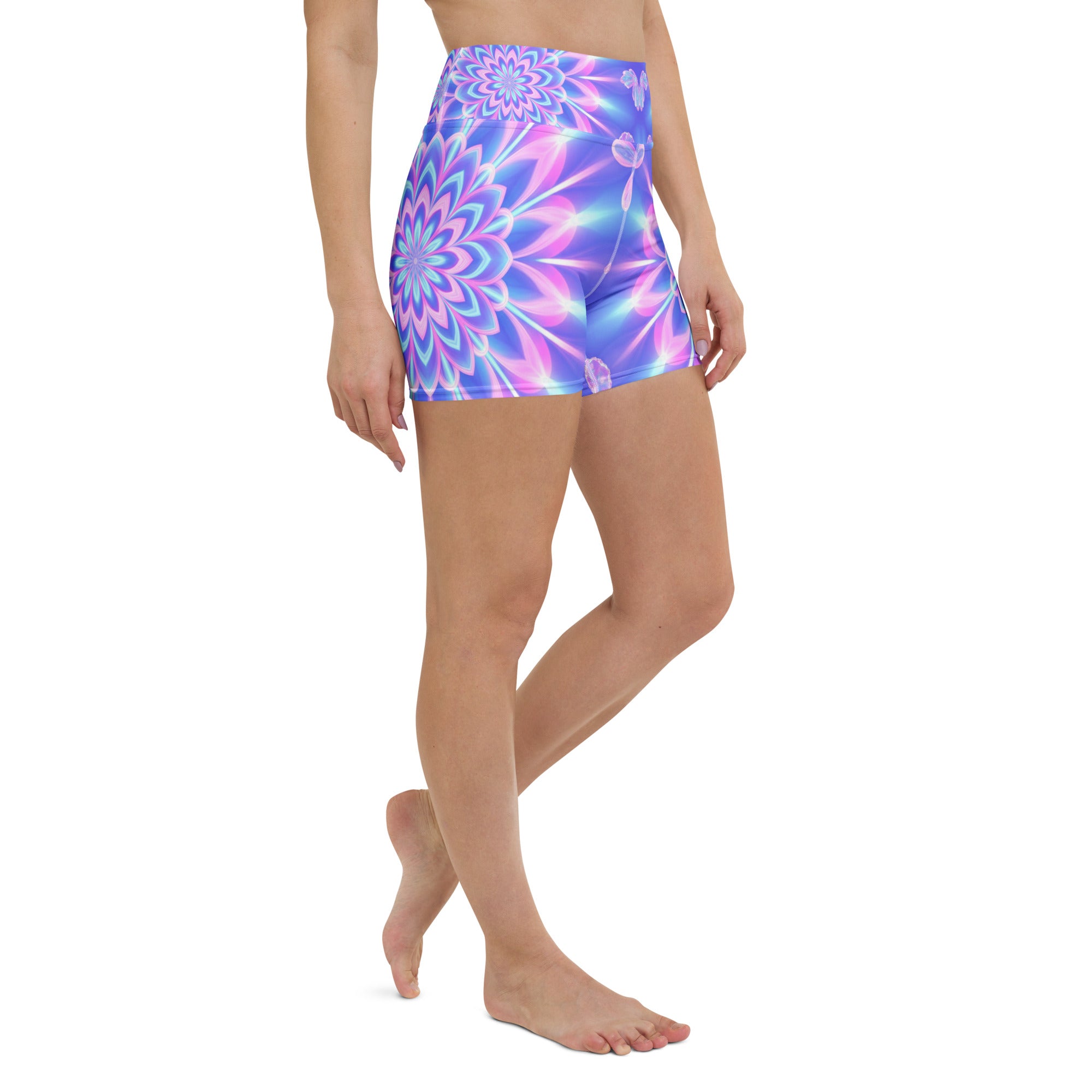 Psychedelic Fairy Ring Yoga Shorts | GearBunch