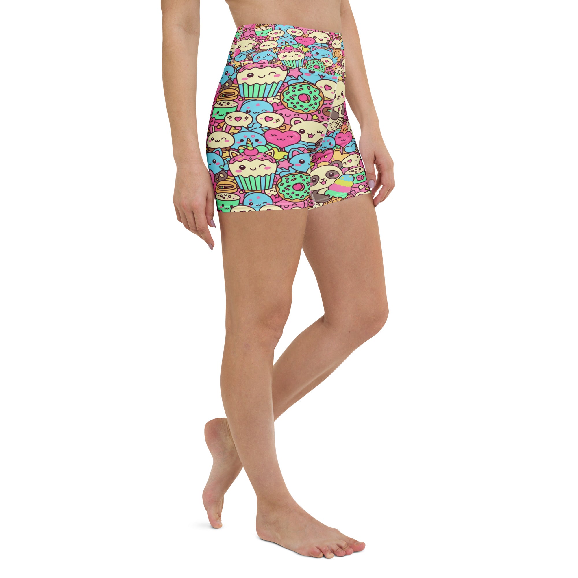 Kawaii Sweet Treats Yoga Shorts | GearBunch
