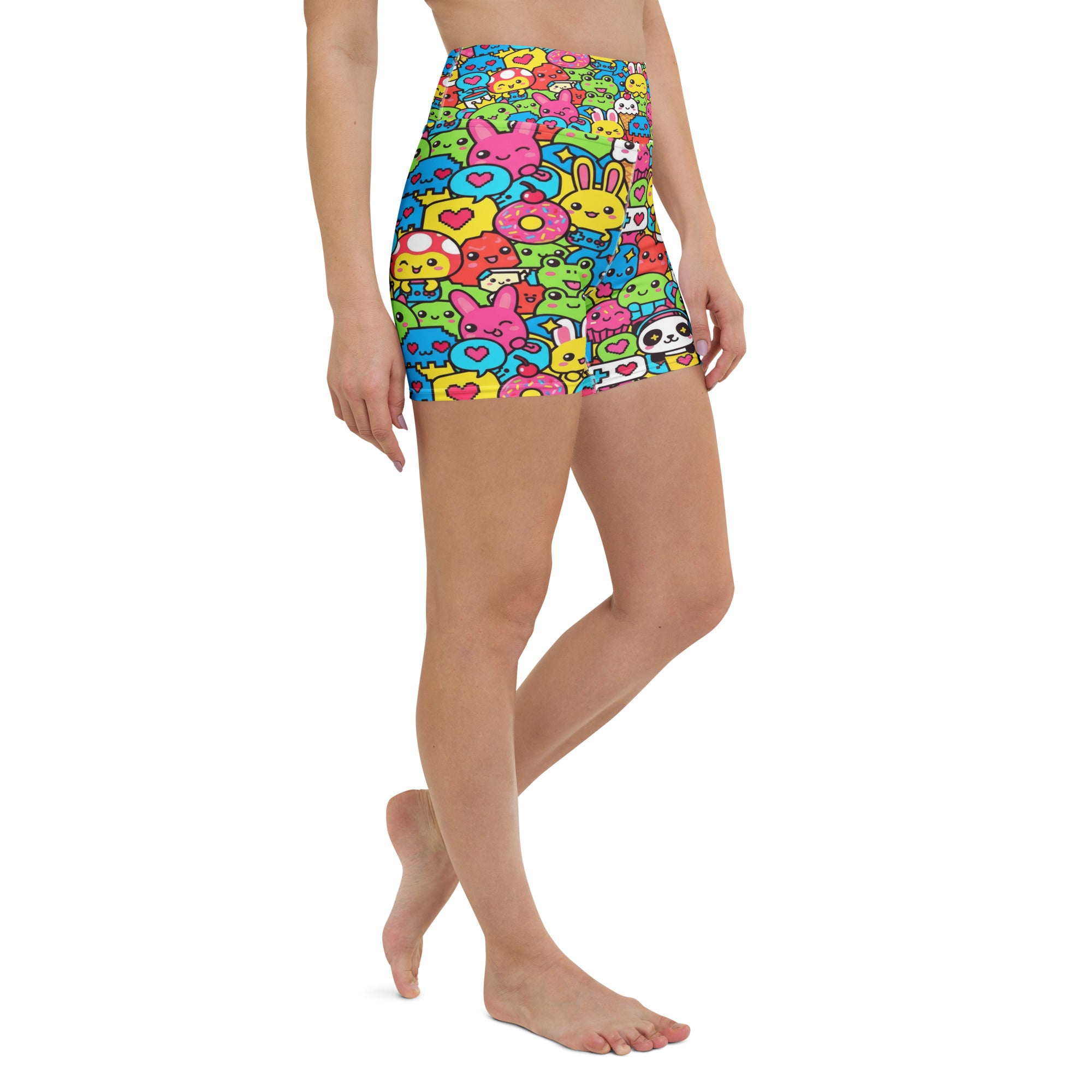 Kawaii Arcade Game Yoga Shorts | GearBunch