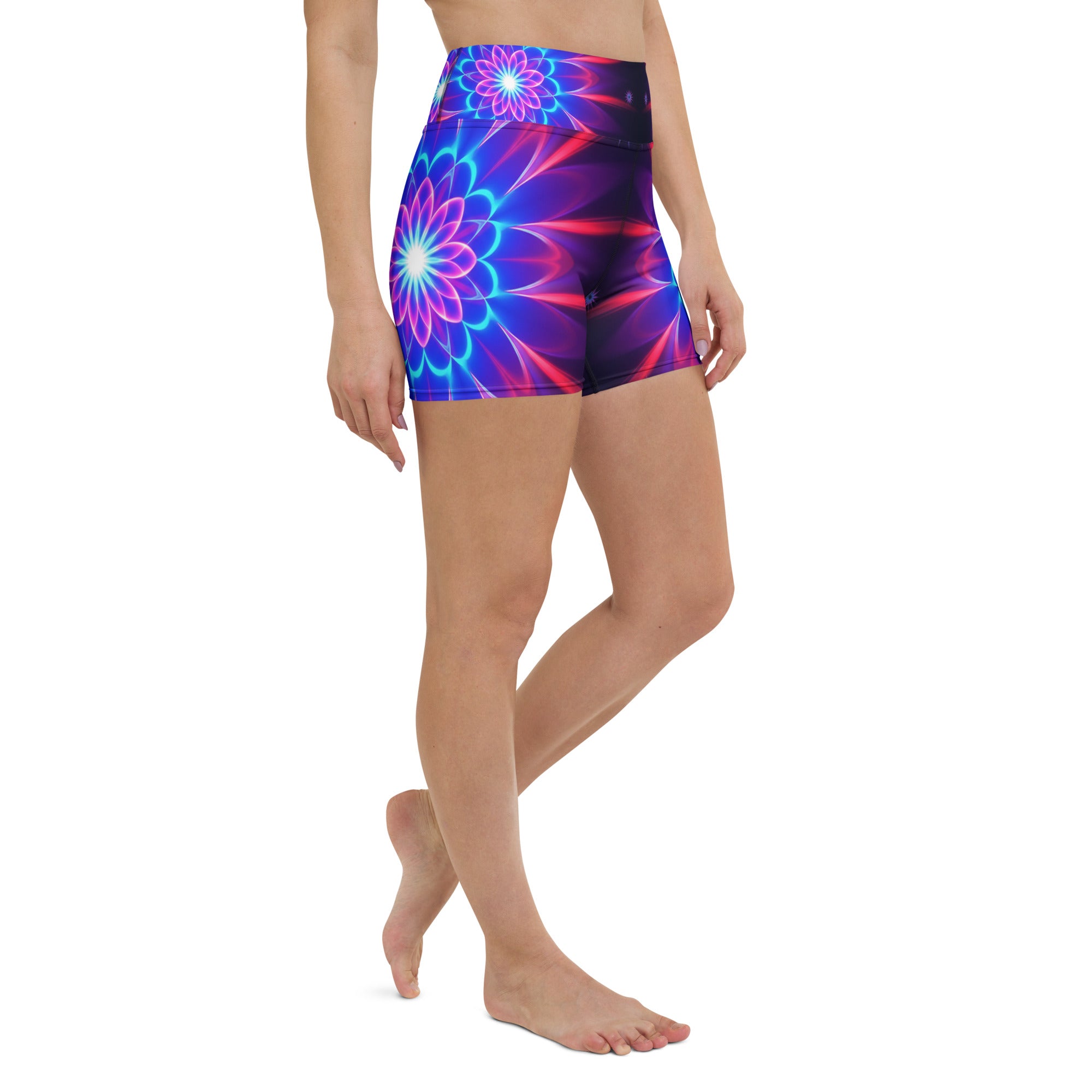 Psychedelic Supernova Yoga Shorts | GearBunch