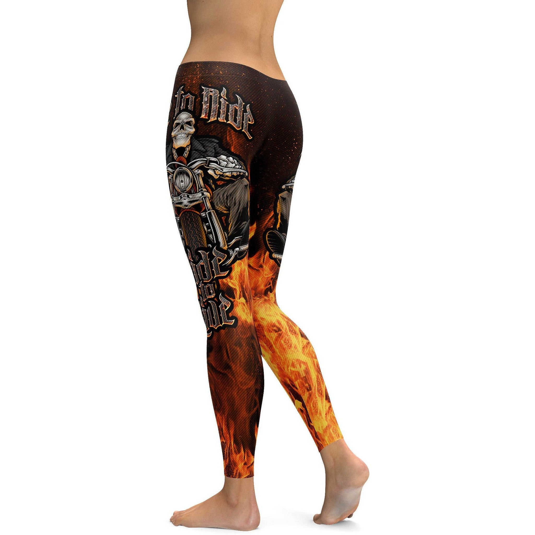 Live to Ride - Ride to Live Biker Leggings - GearBunch Leggings / Yoga Pants