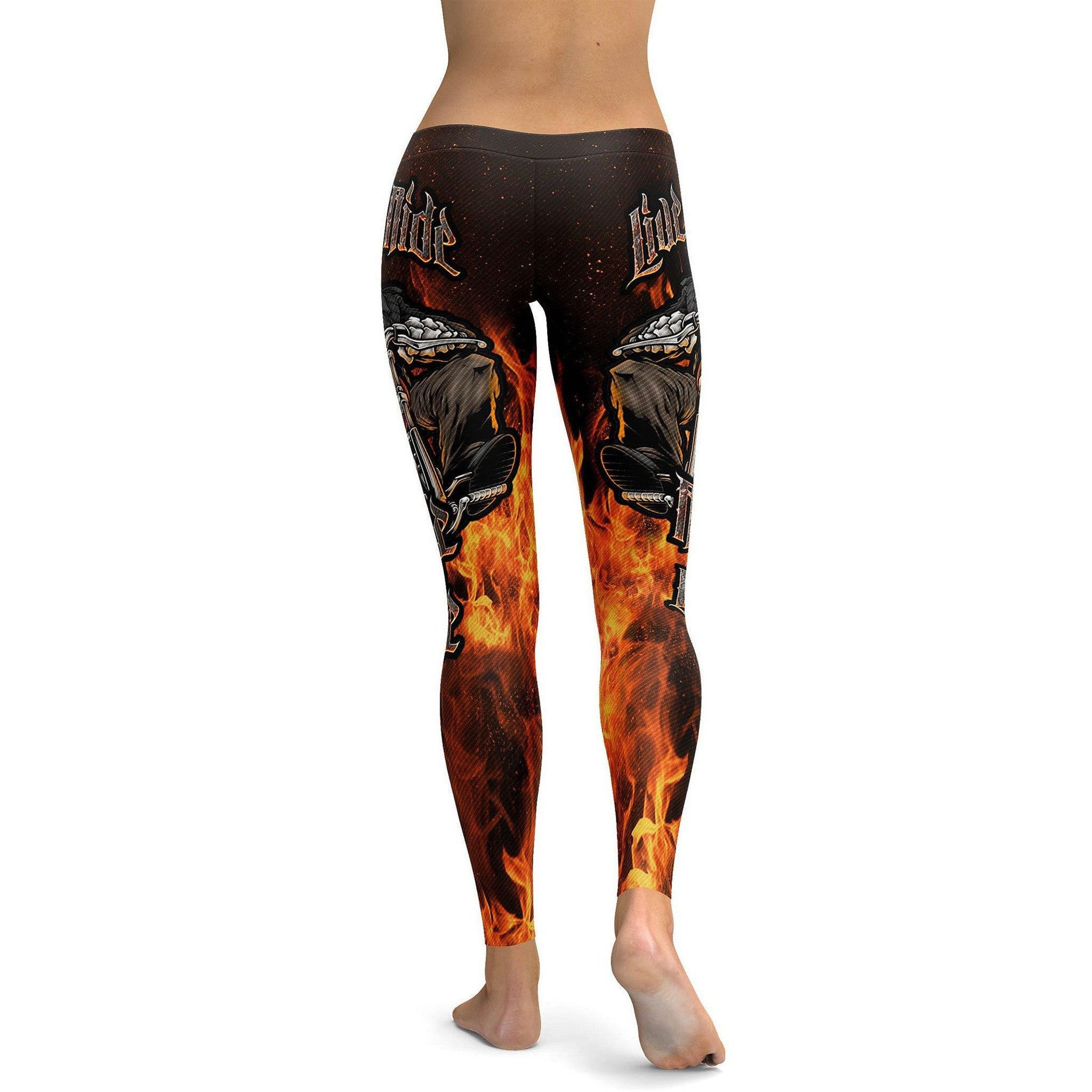 Live to Ride - Ride to Live Biker Leggings - GearBunch Leggings / Yoga Pants