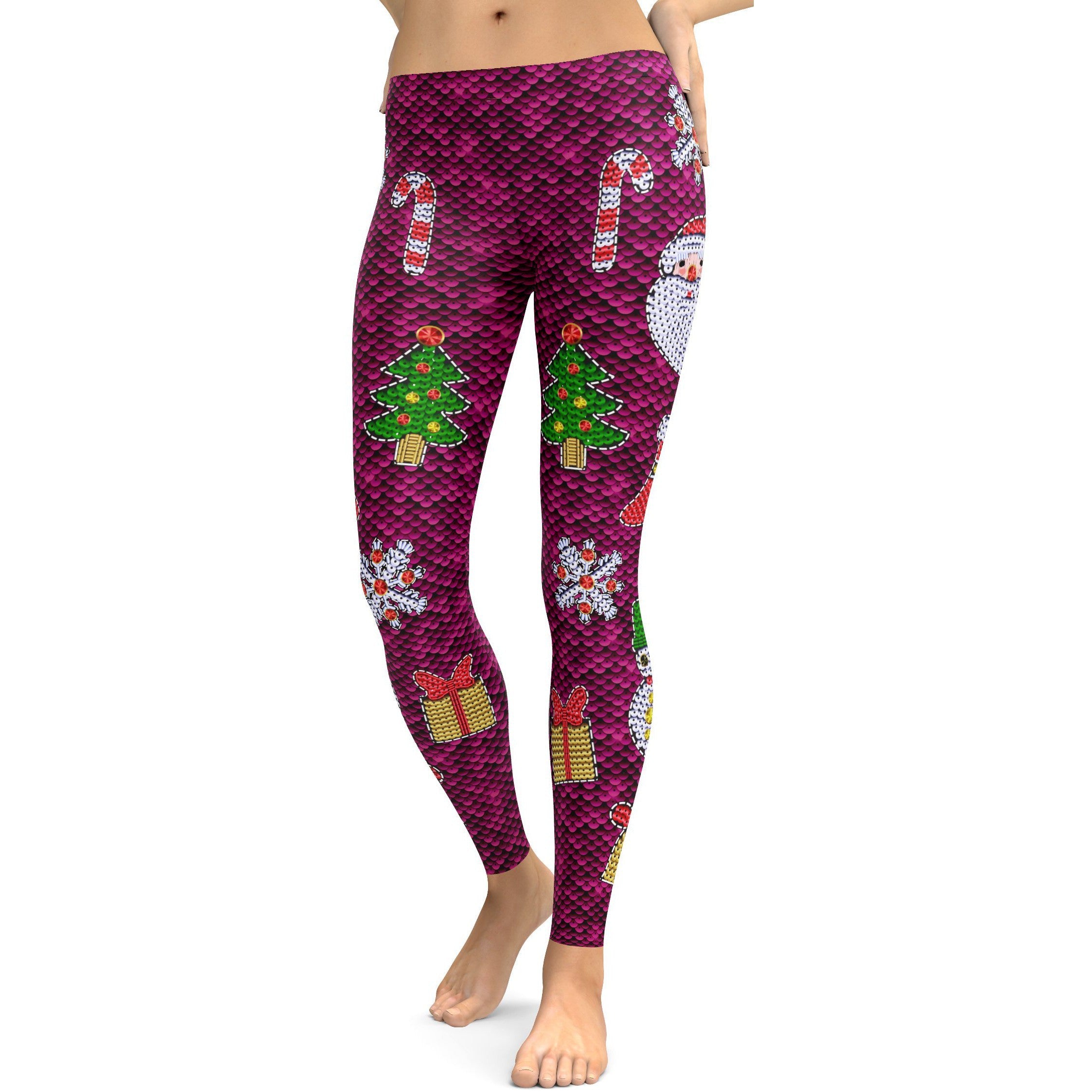 Christmas Paillette Leggings | GearBunch