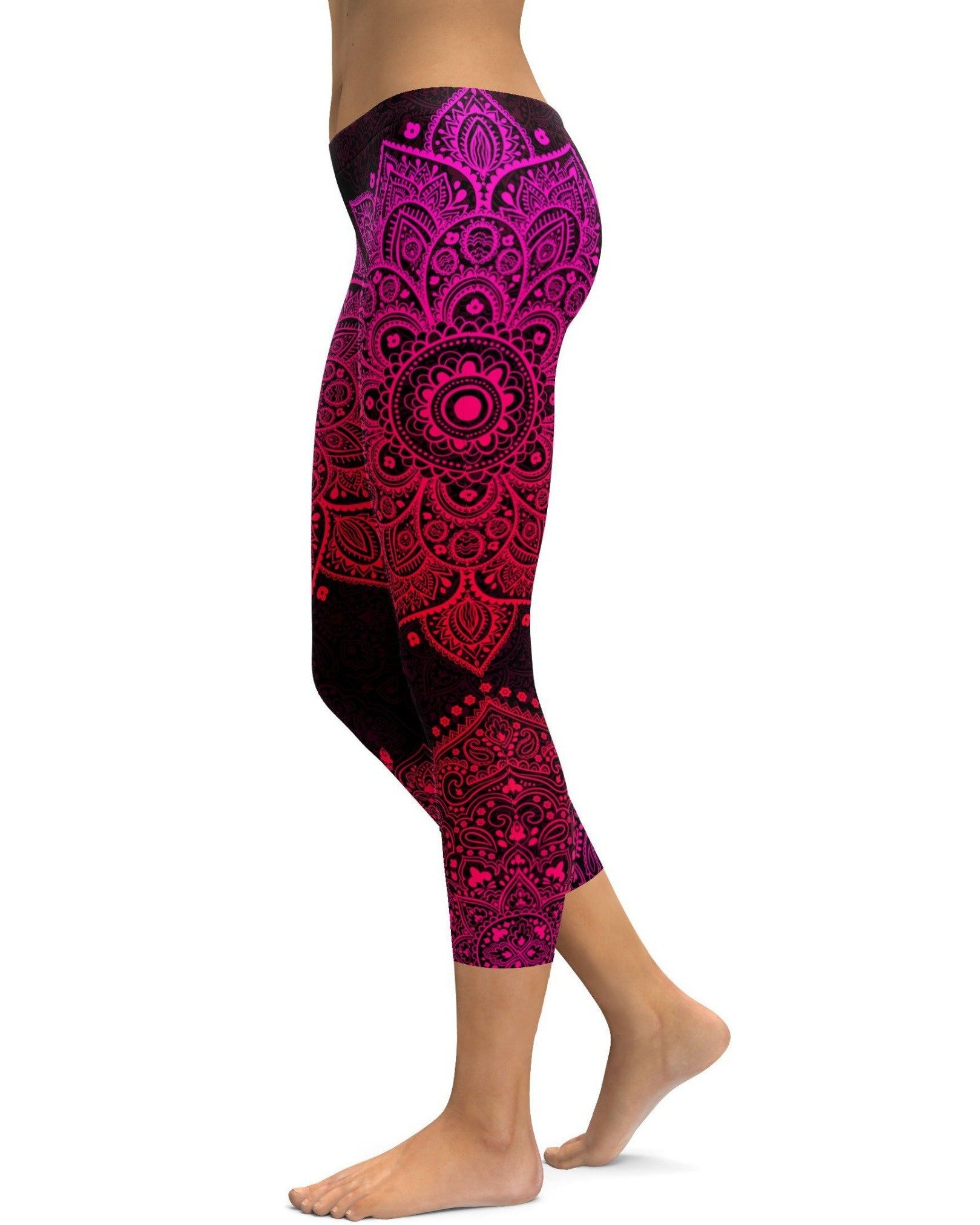 Pink Mandala Capris - Gearbunch