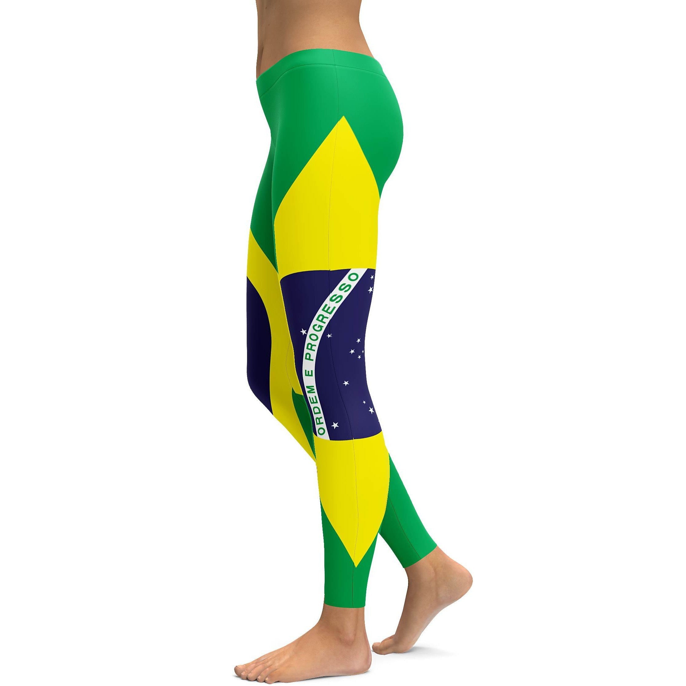 Brazilian Flag Leggings - GearBunch Leggings / Yoga Pants