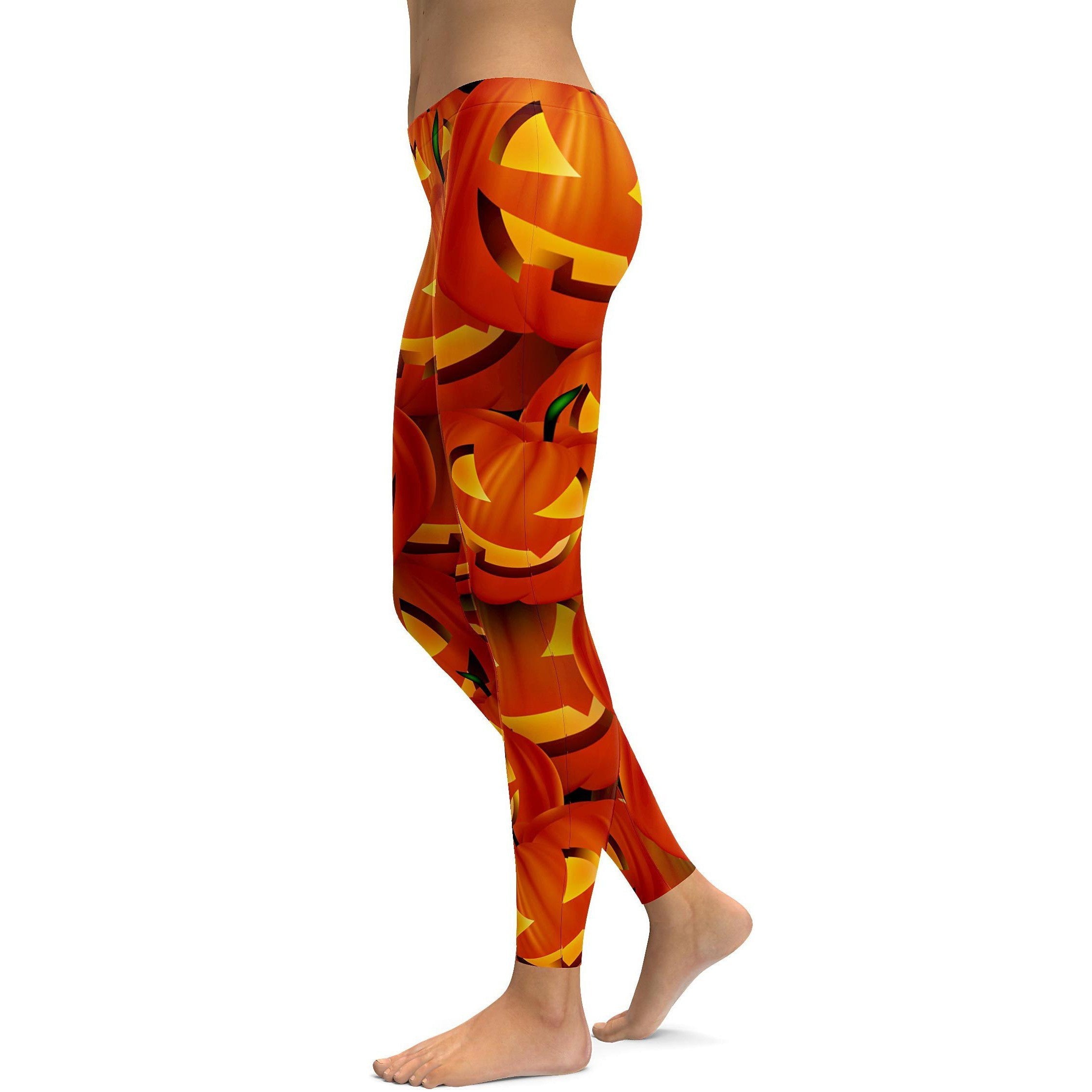 Halloween Pumpkin Leggings - GearBunch Leggings / Yoga Pants