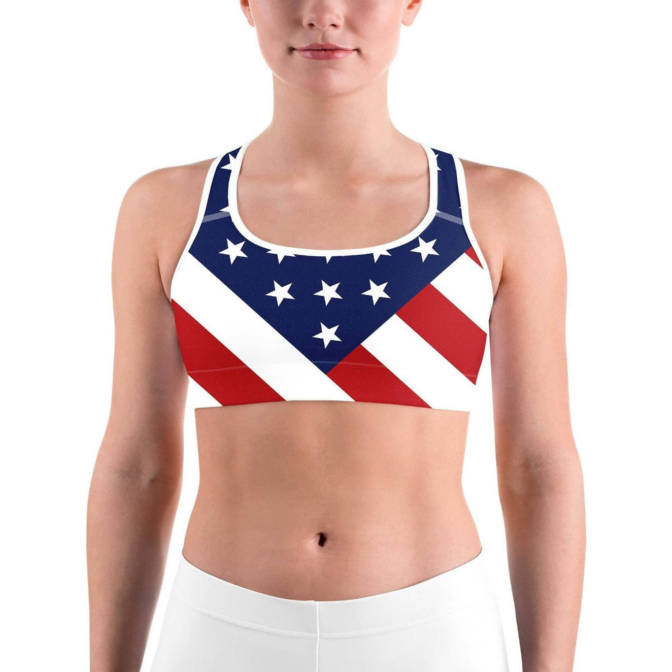 American Flag Sports bra - GearBunch