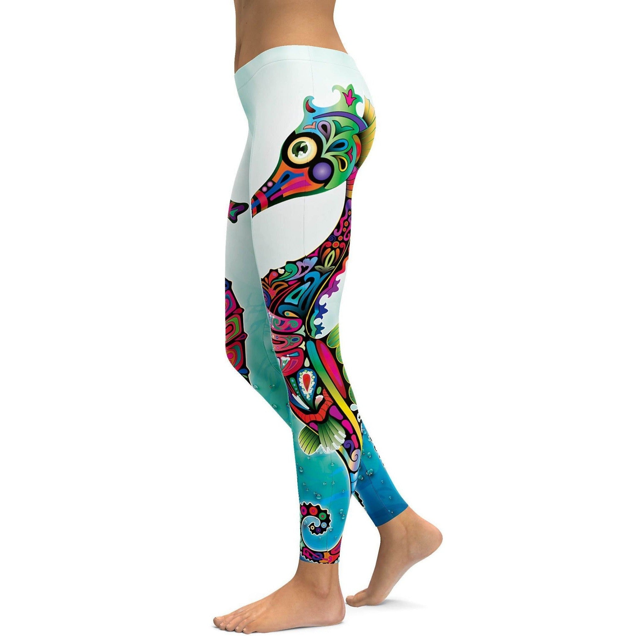 Ornamental Seahorse Leggings - GearBunch
