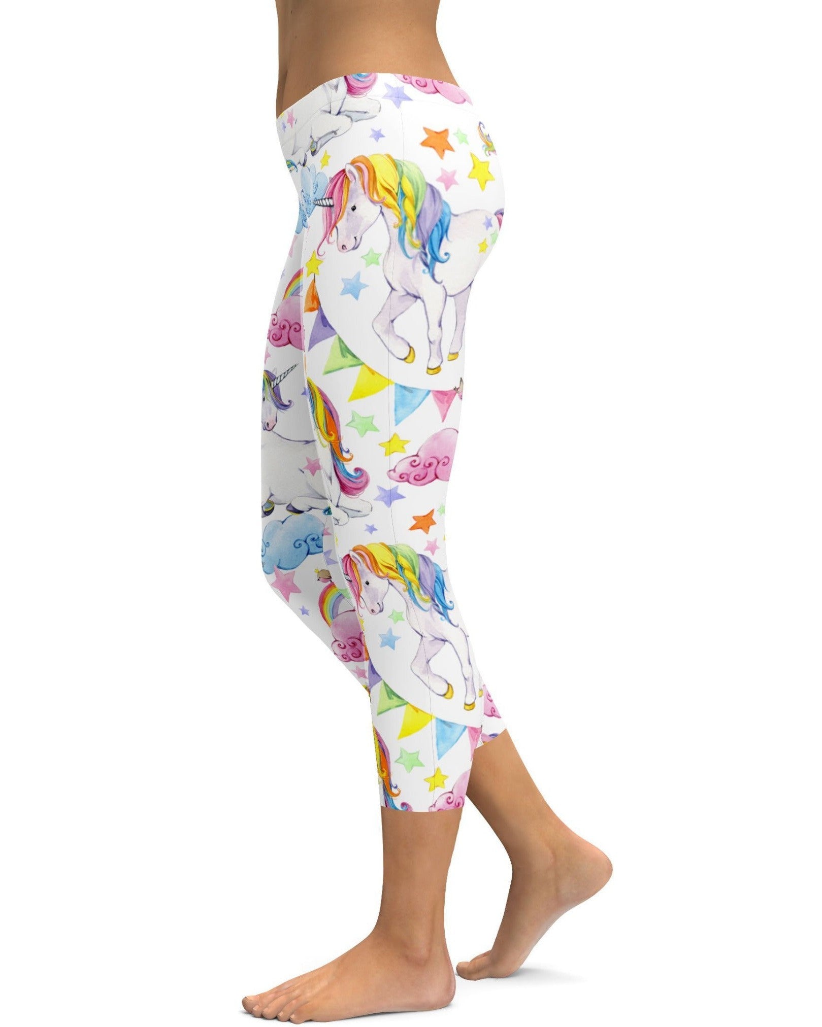 Watercolor Unicorn Capris - GearBunch