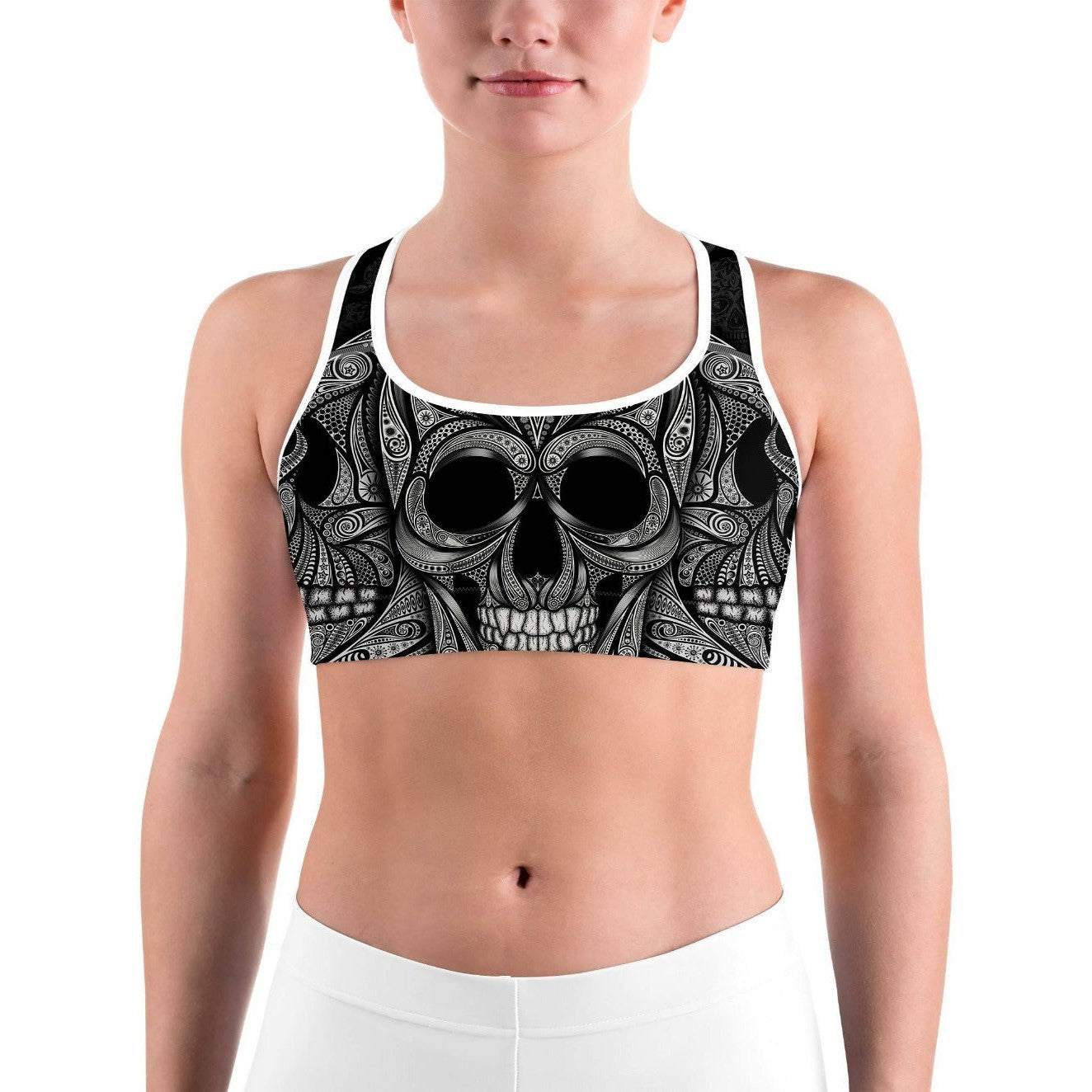 Ornamental Skull Sports Bra | GearBunch