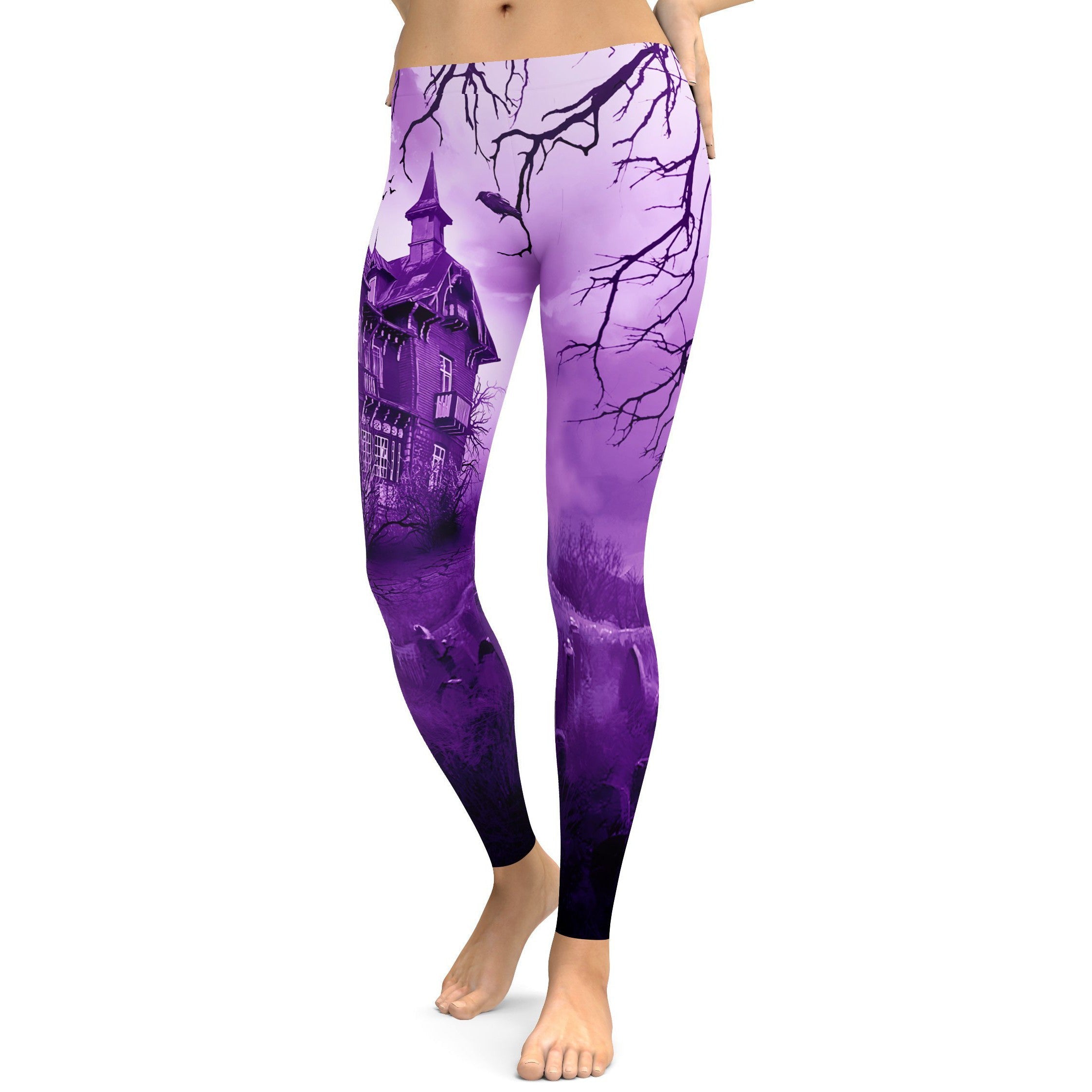 Haunted House Leggings - GearBunch Leggings / Yoga Pants