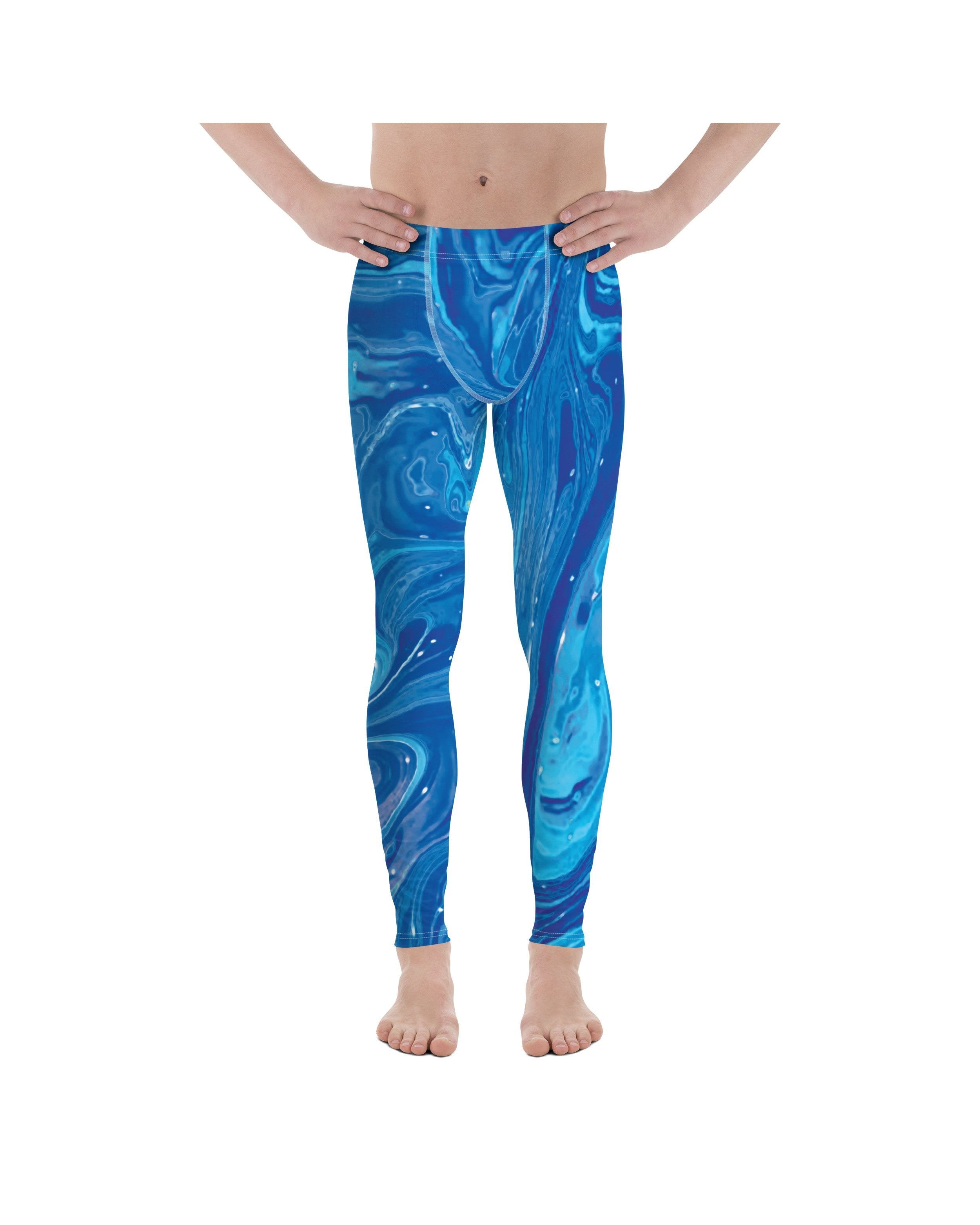 Blue Swirl Meggings Gearbunch Mens Leggings