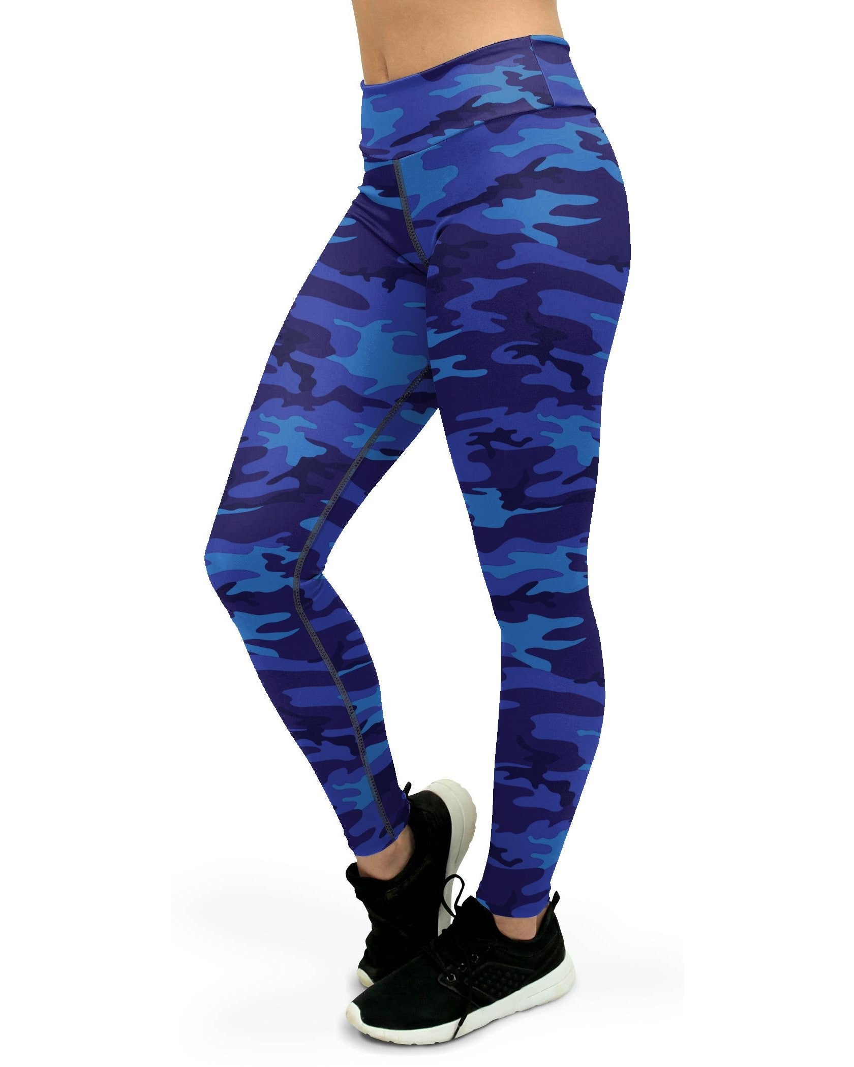 Blue Camo Yoga Pants Gearbunch