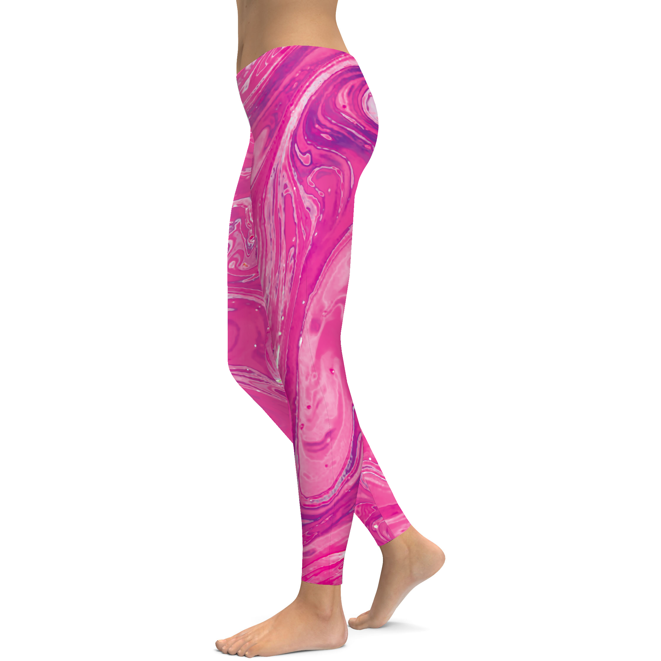 Pink Swirl Leggings Gearbunch