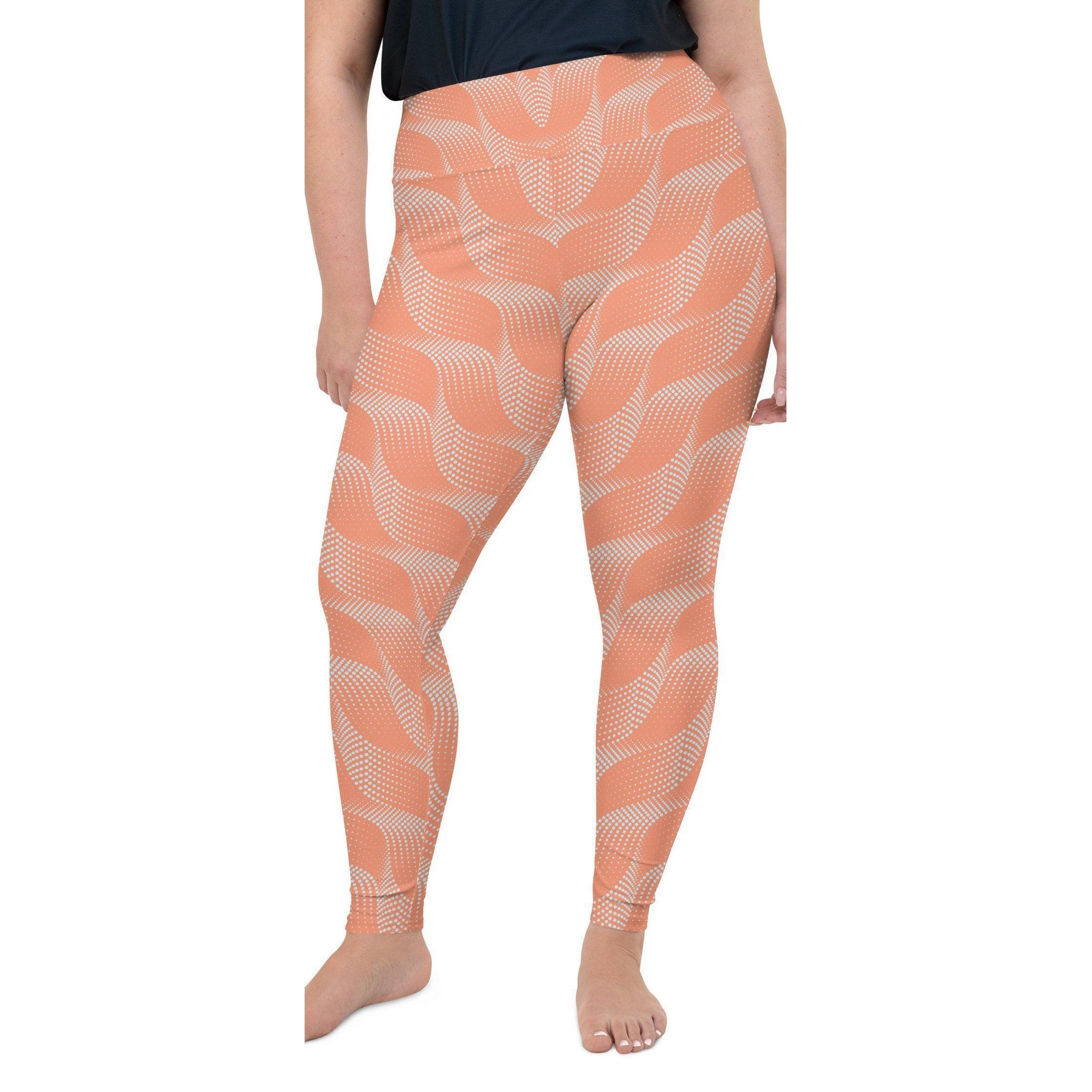 Apricot Wave Plus Size Leggings Gearbunch