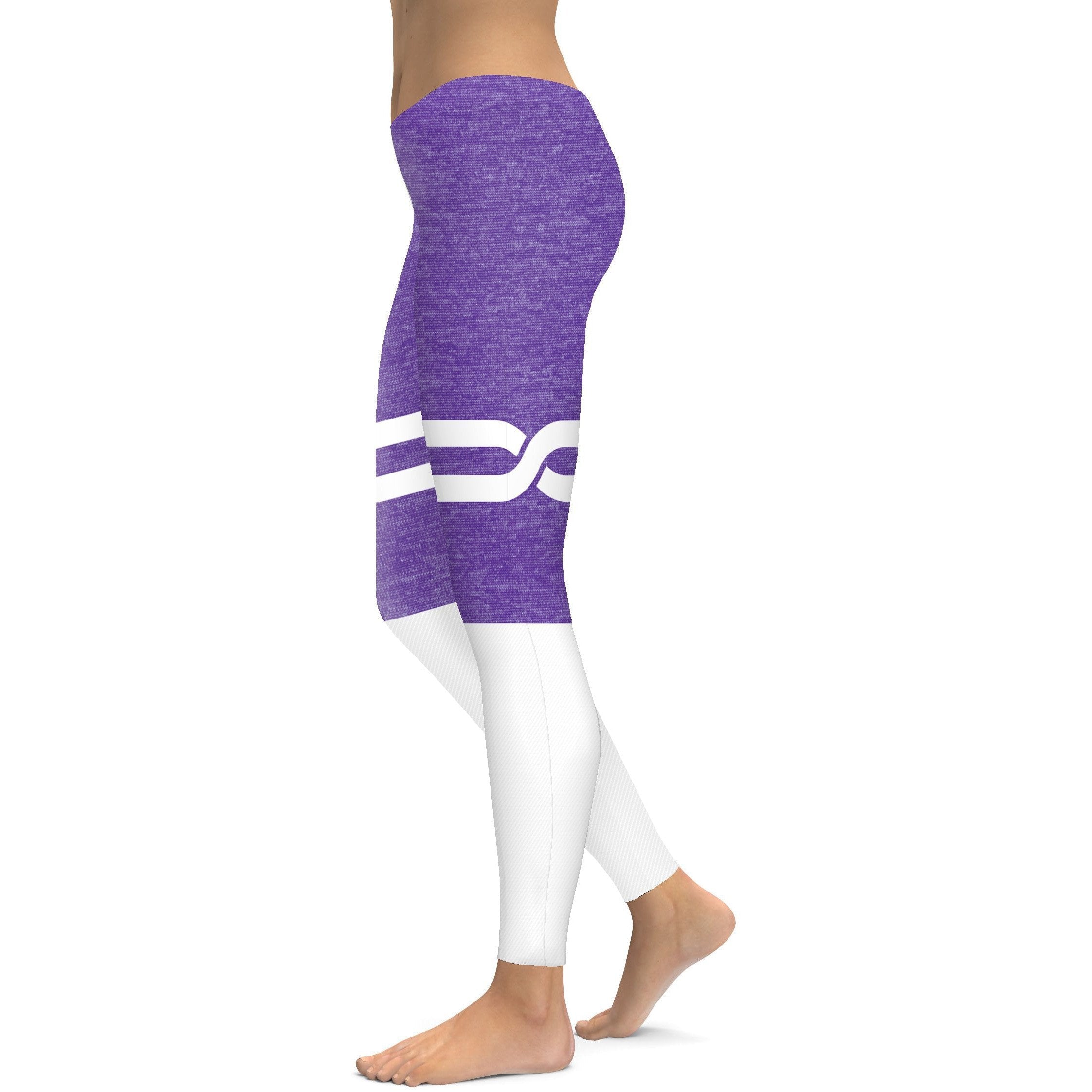 Purple and White Infinity Leggings - Gearbunch