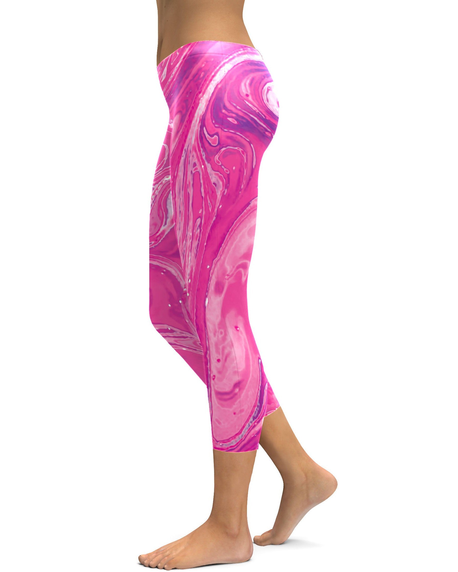 Pink Swirl Capris Gearbunch