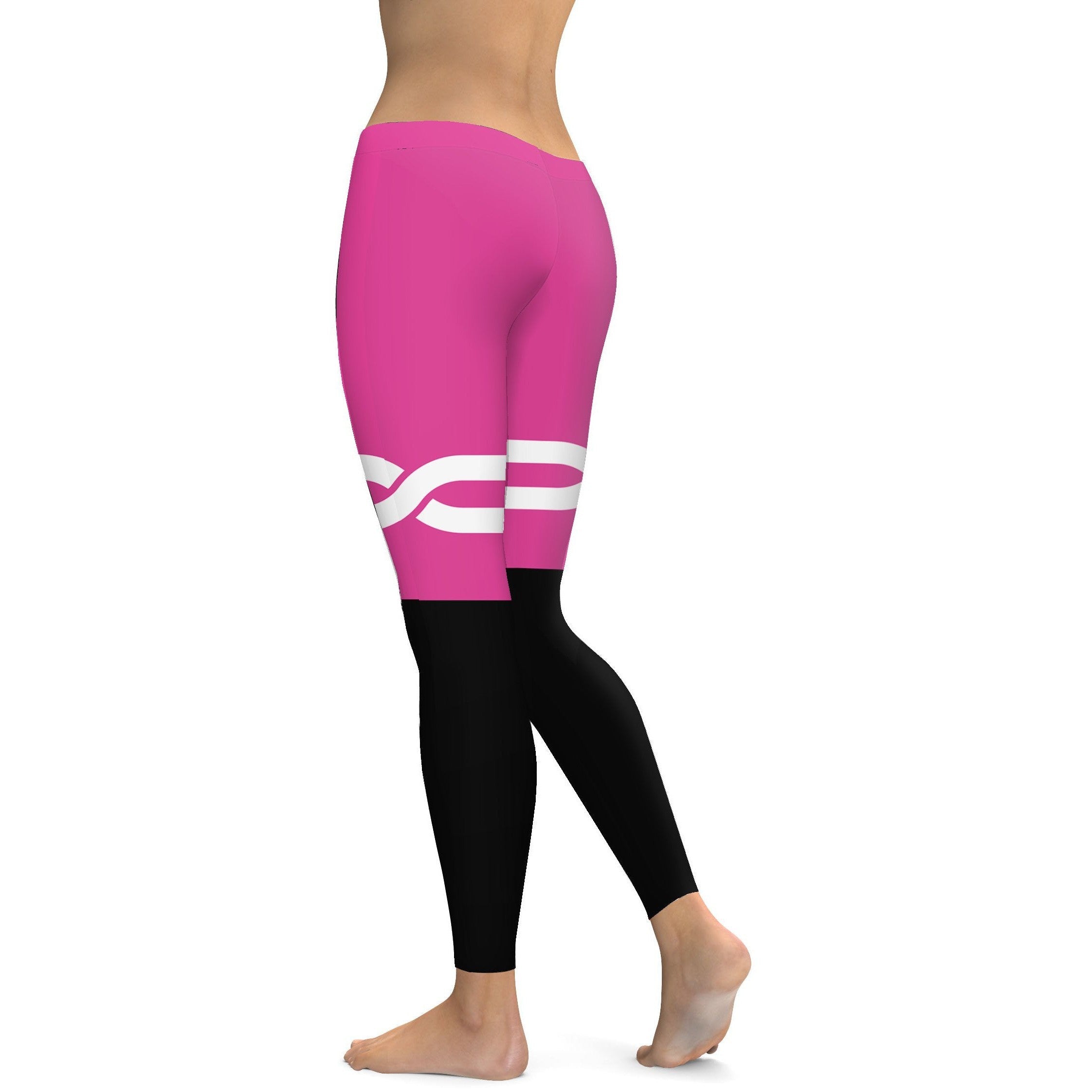 Pink and Black Infinity Leggings - Gearbunch