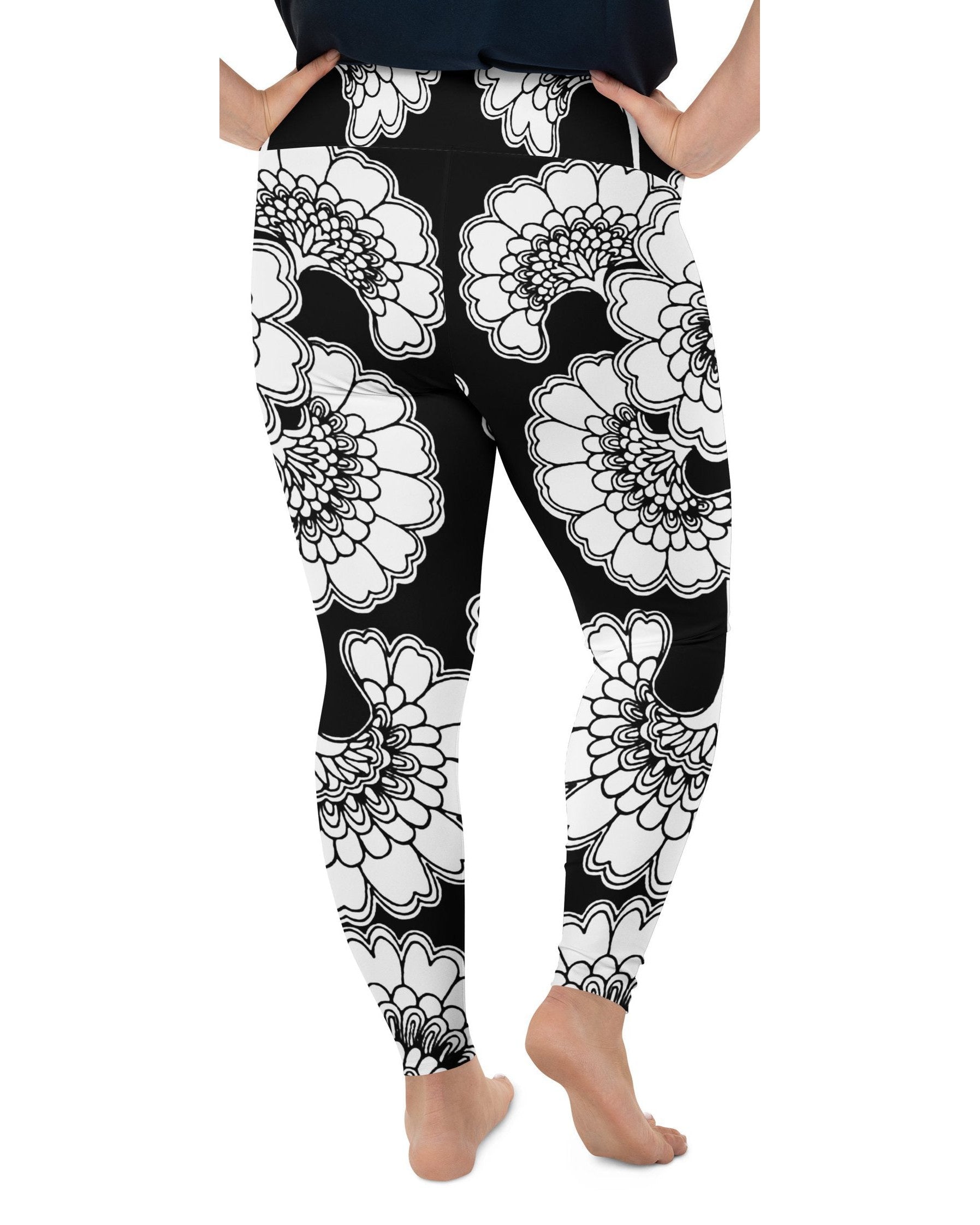 Japanese Floral Plus Size Leggings | GearBunch