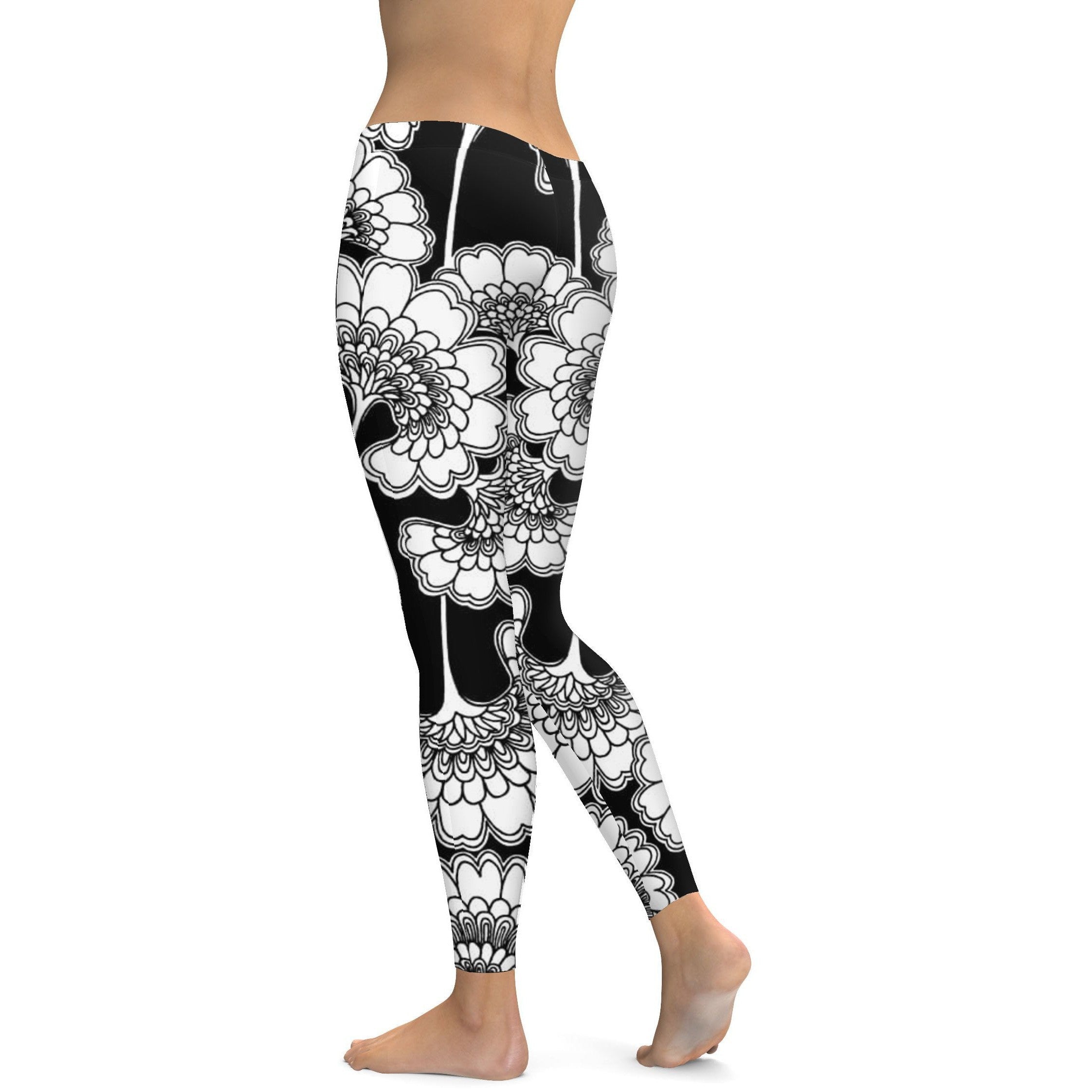Japanese Floral Leggings - Gearbunch