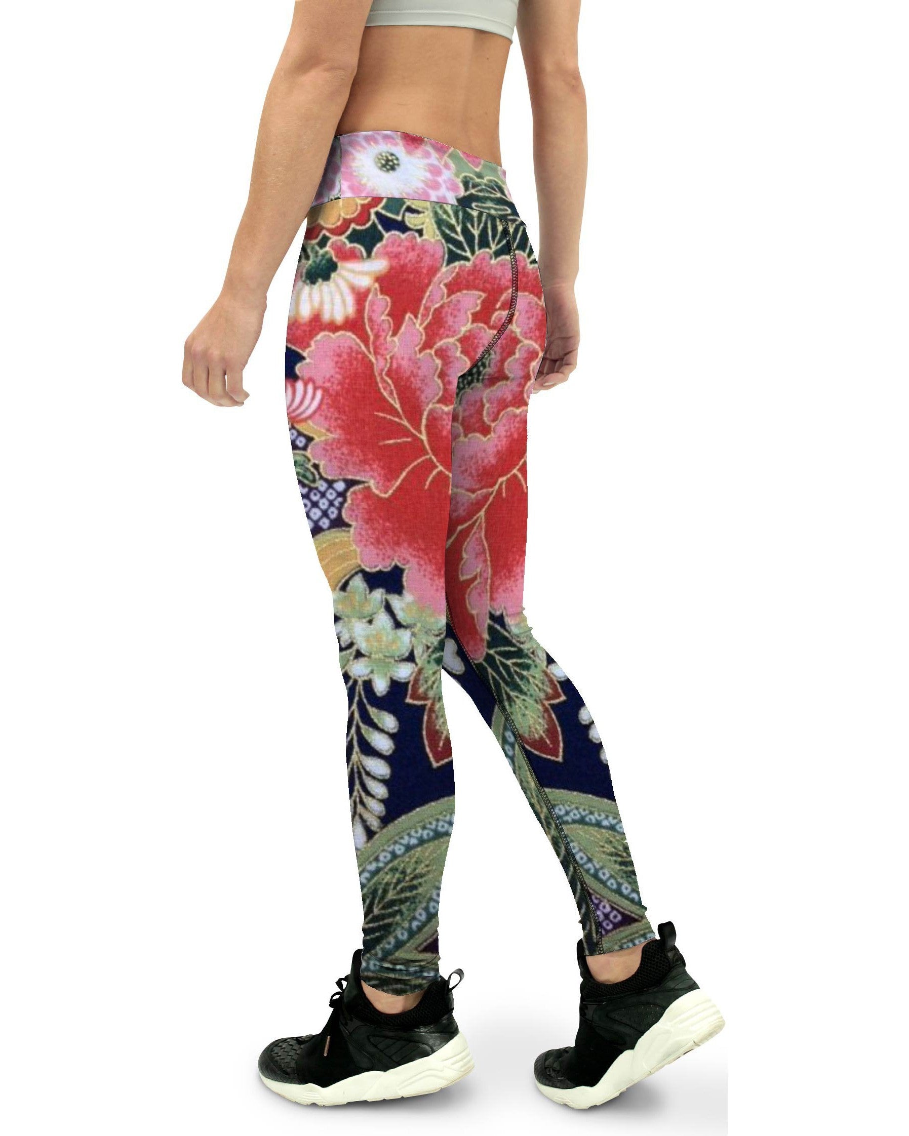 Oriental Floral Yoga Pants | GearBunch