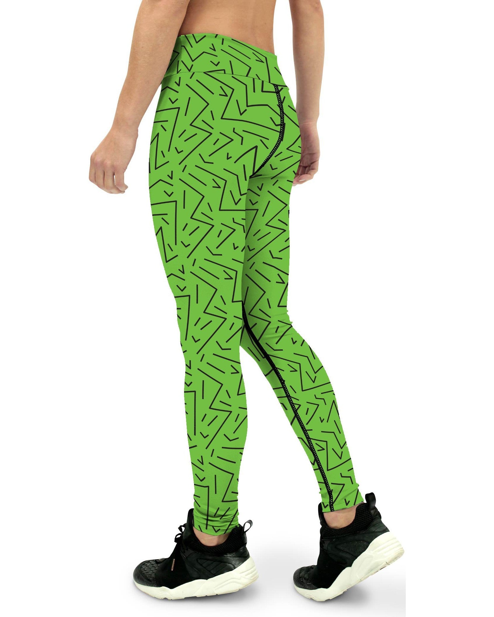 Green Black Line Yoga Pants Gearbunch