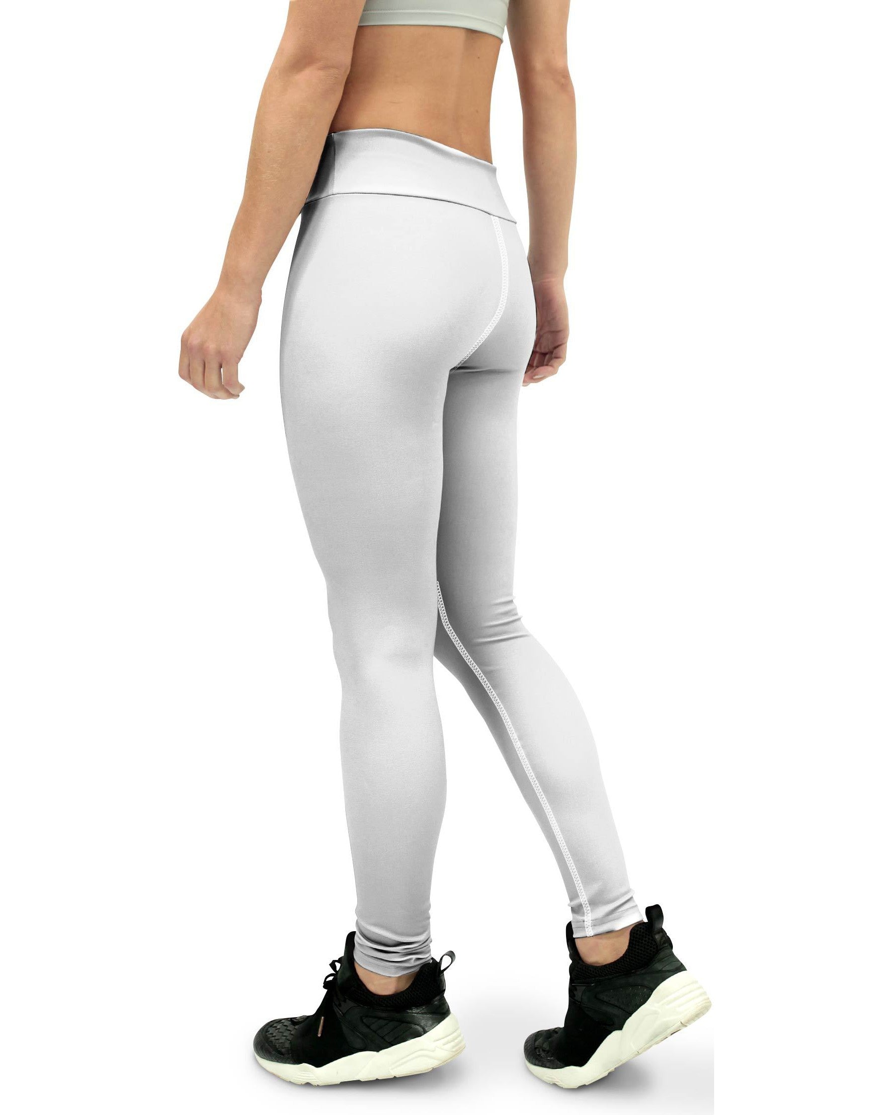 Solid White Yoga Pants | GearBunch