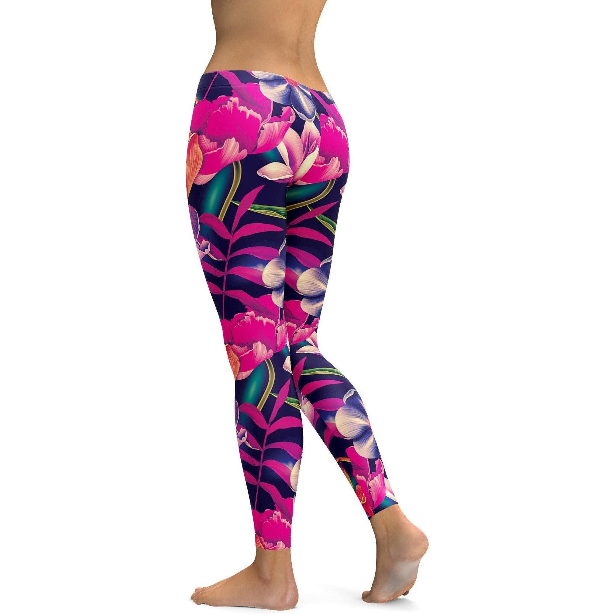 Tropical Floral Leggings | Gearbunch