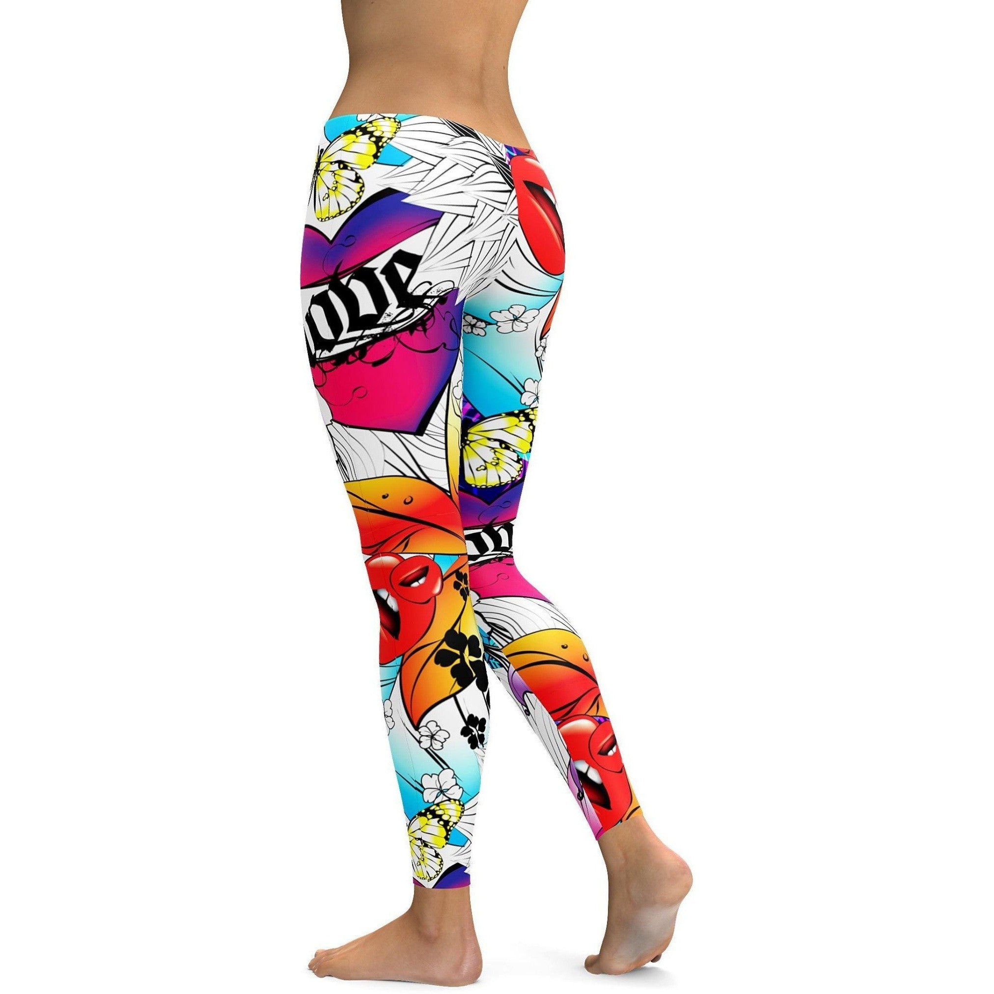 Flowers and Tats Rave Leggings | GearBunch
