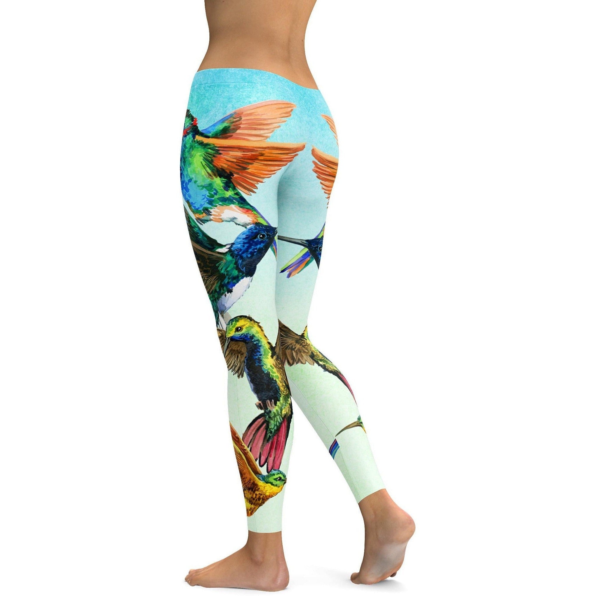 Watercolor Hummingbird Leggings | GearBunch