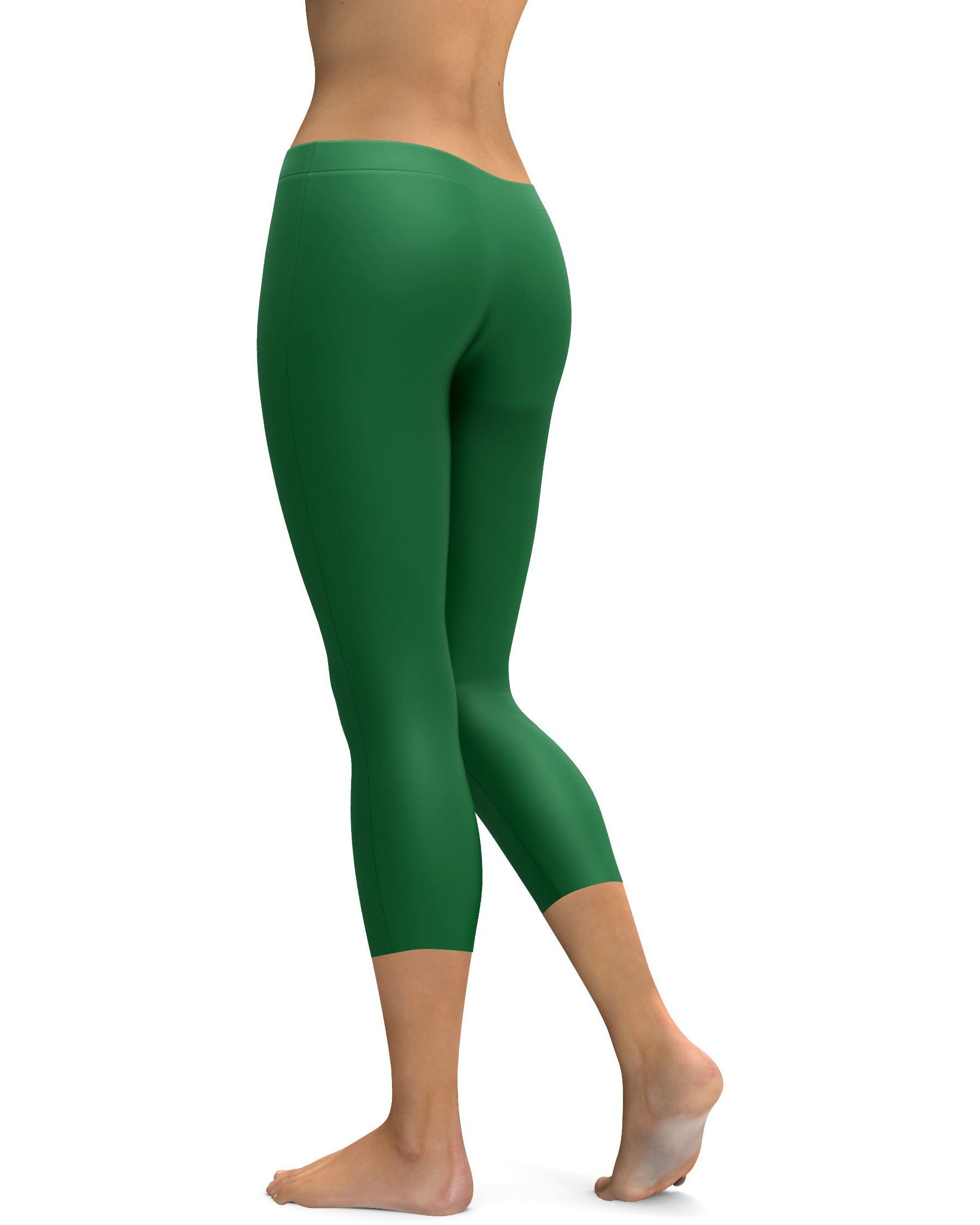 Solid Irish Green Capris