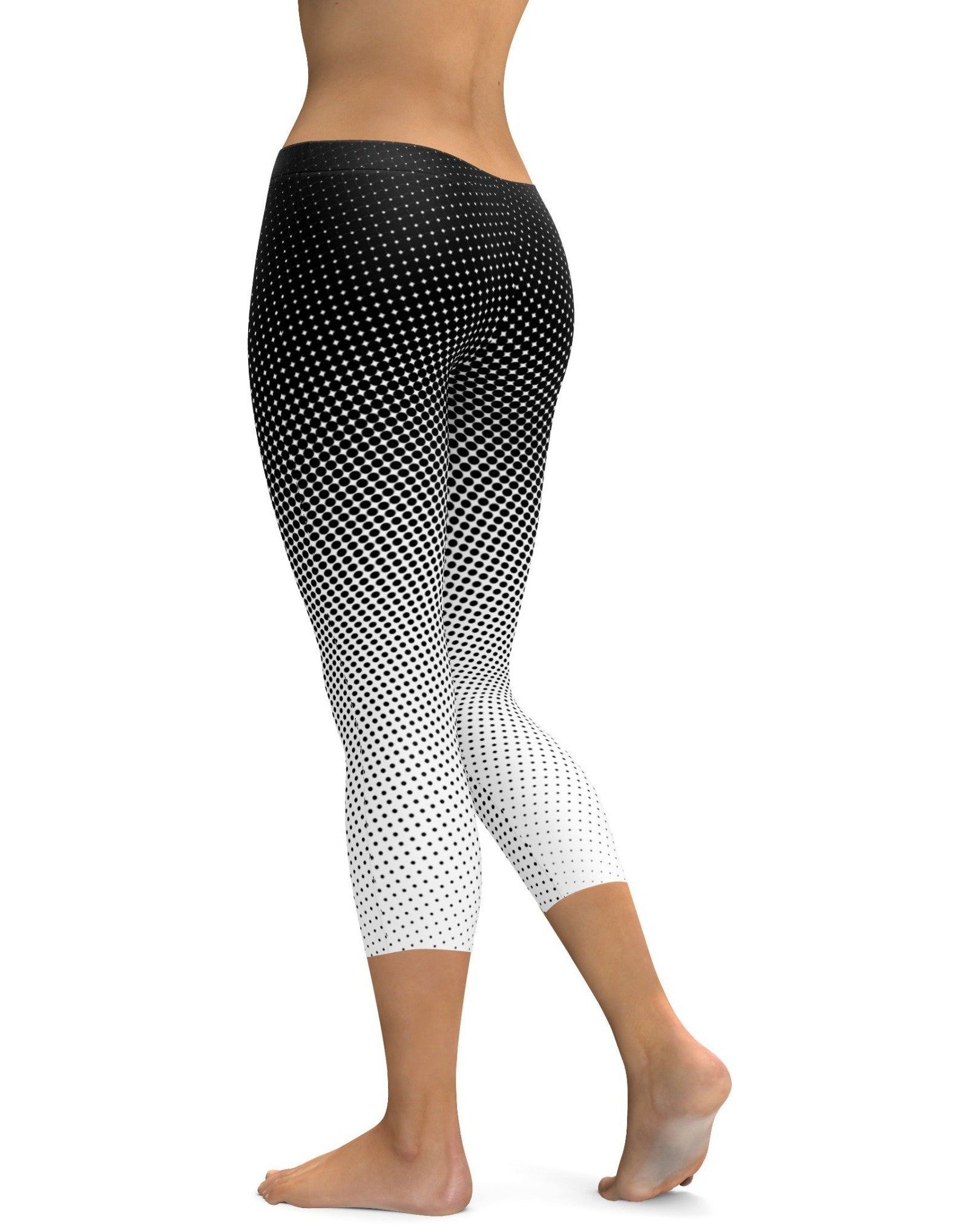 B&W Halftone Capris | GearBunch