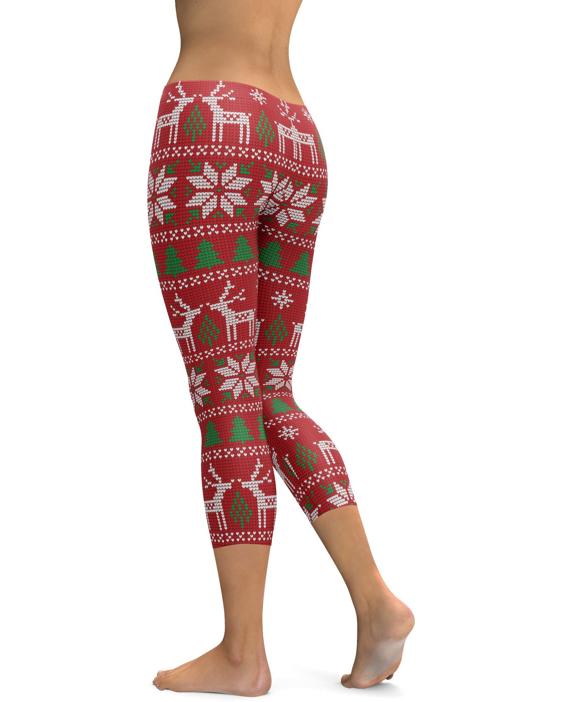 Red Ugly Christmas Capris