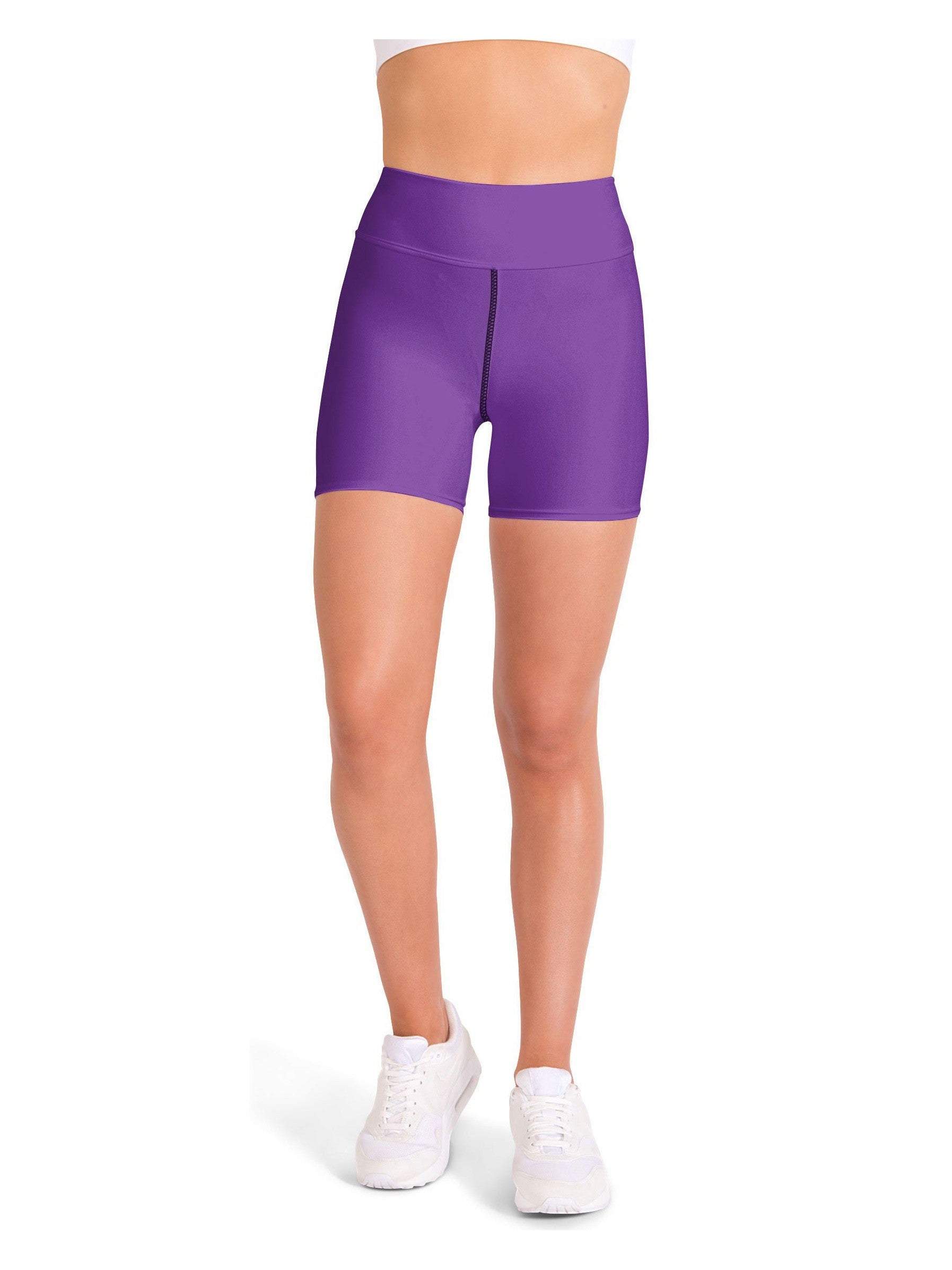 Solid Lavender Yoga Shorts Gearbunch