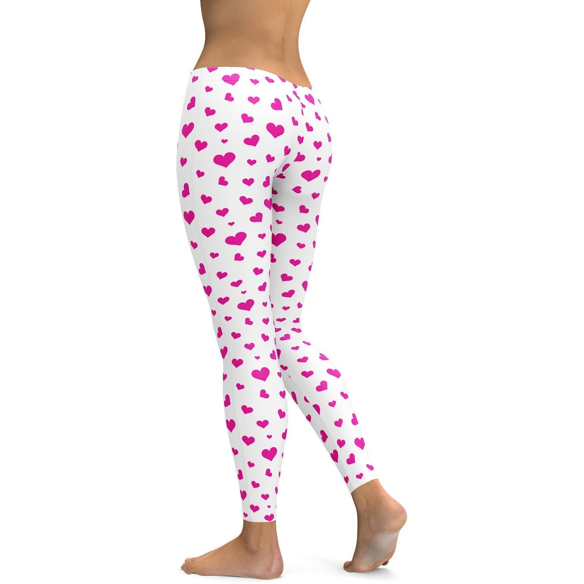 Pink Hearts Leggings | Gearbunch