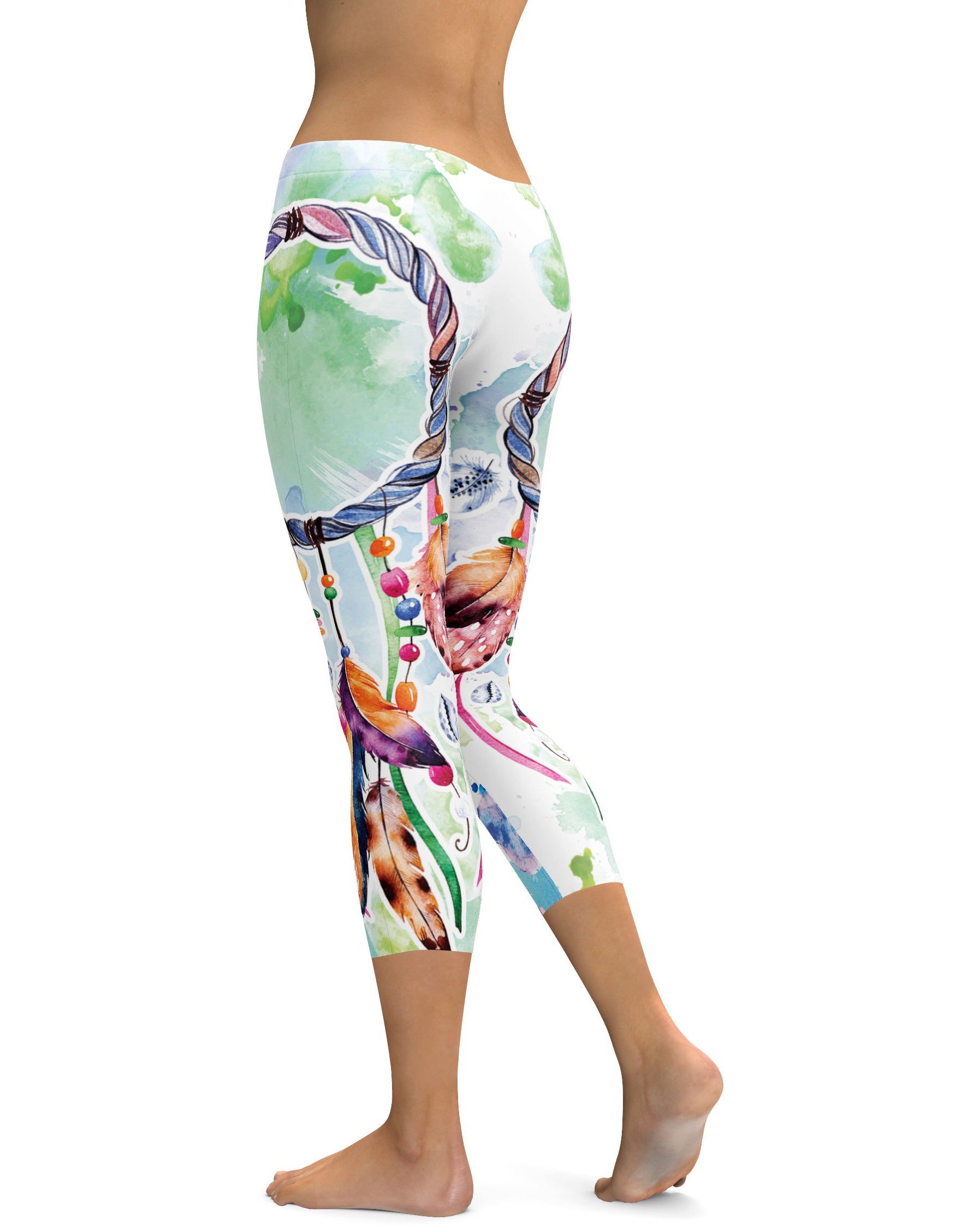 Watercolor Dreamcatcher Capris