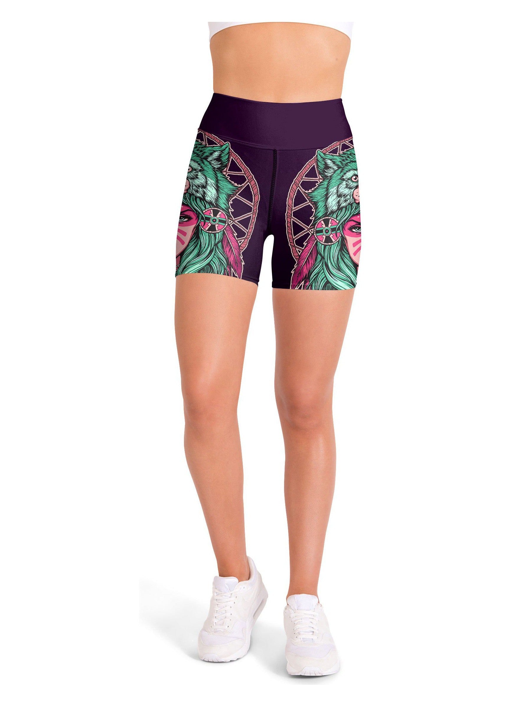 Native American Warrior Yoga Shorts | GearBunch