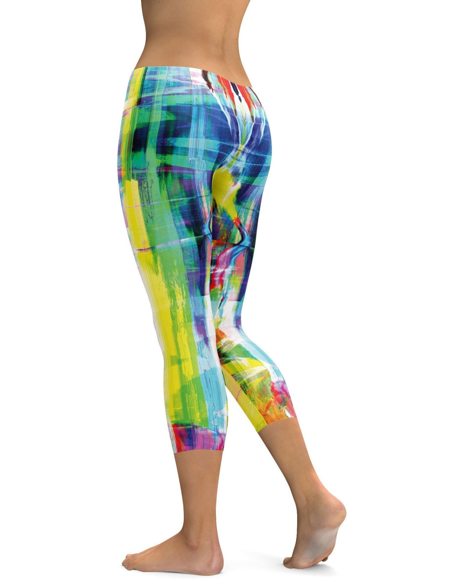 Neon Rave Capris - GearBunch