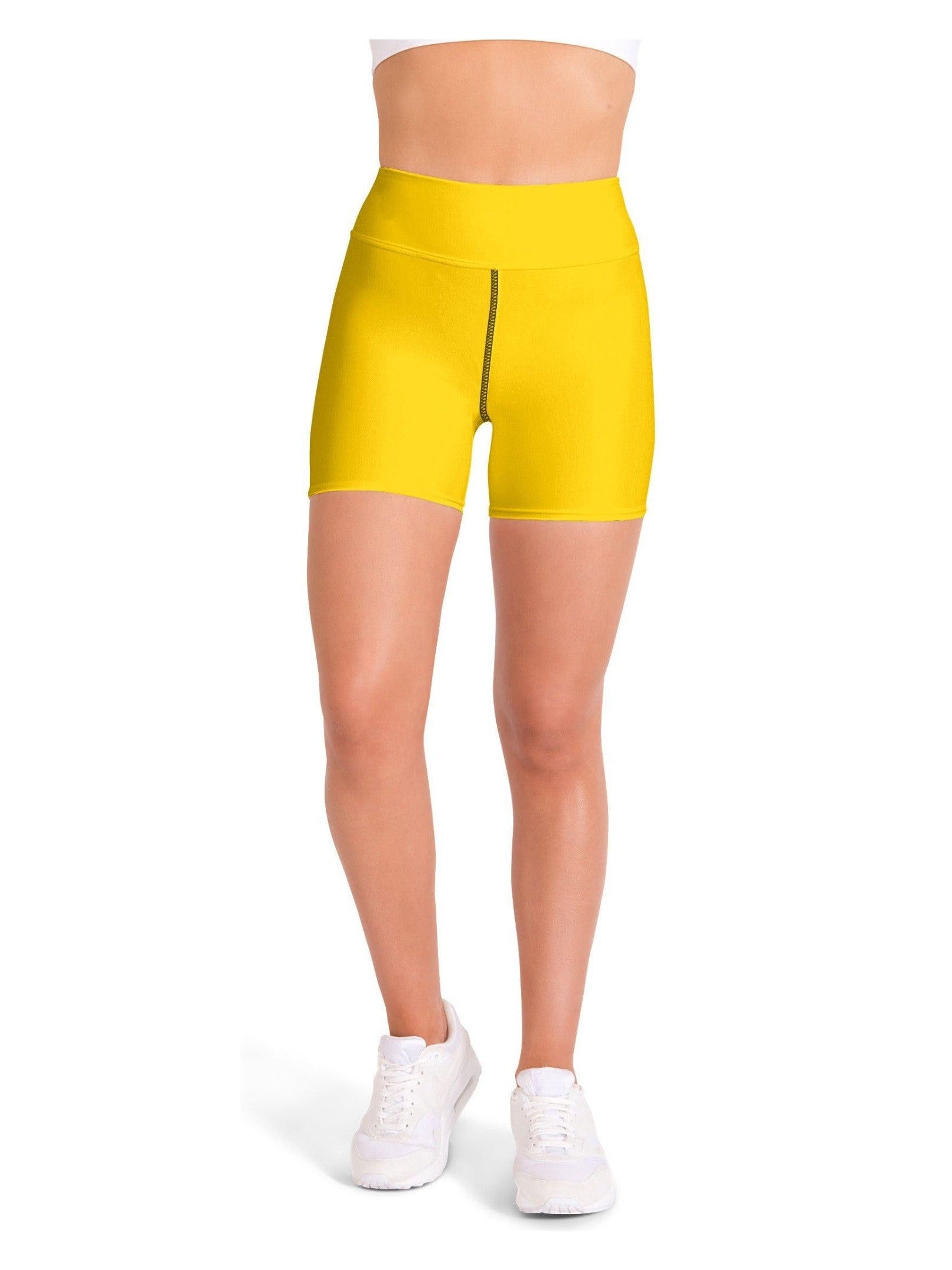 Solid Deep Yellow Yoga Shorts Gearbunch