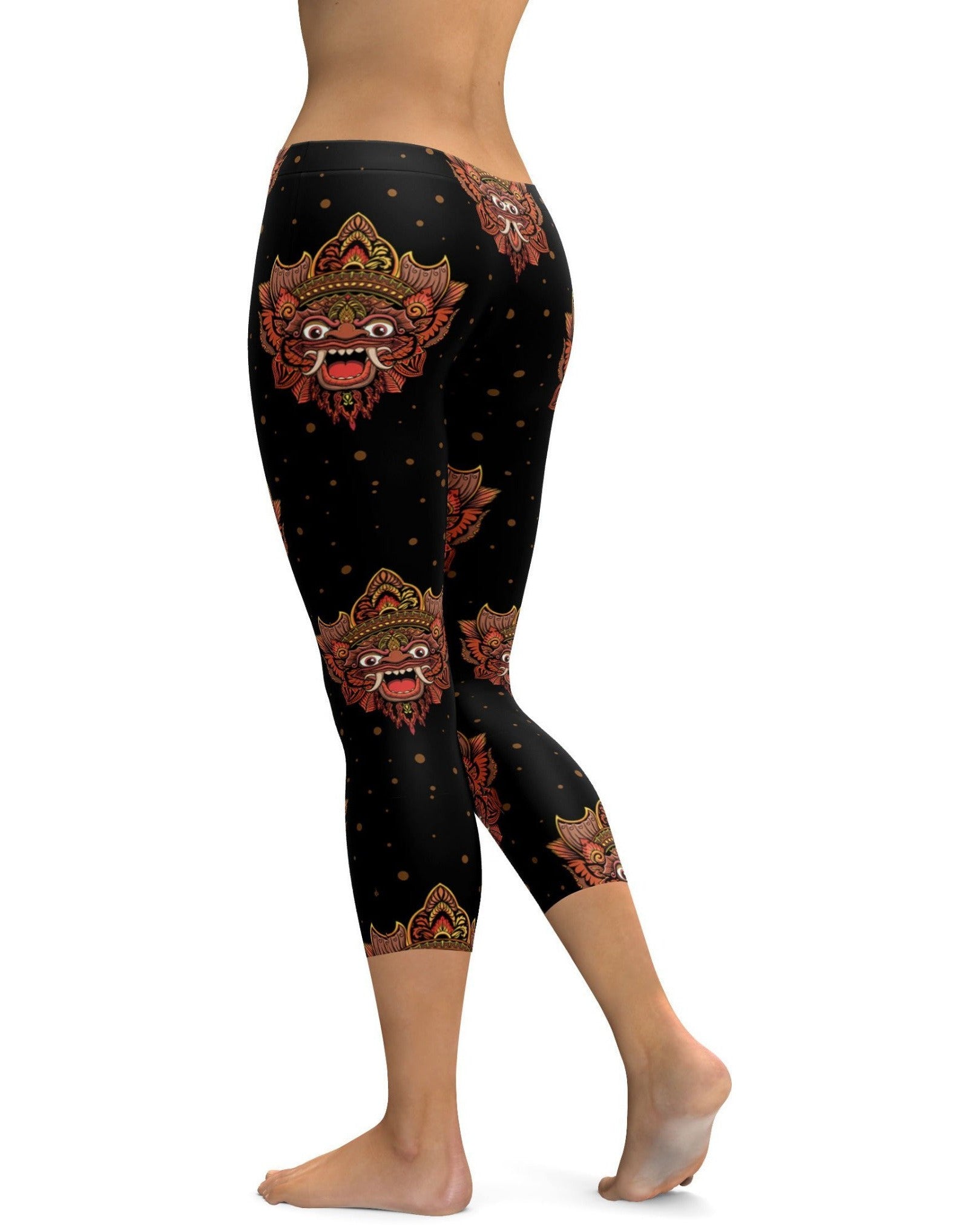 Balinese Masks Capris | GearBunch