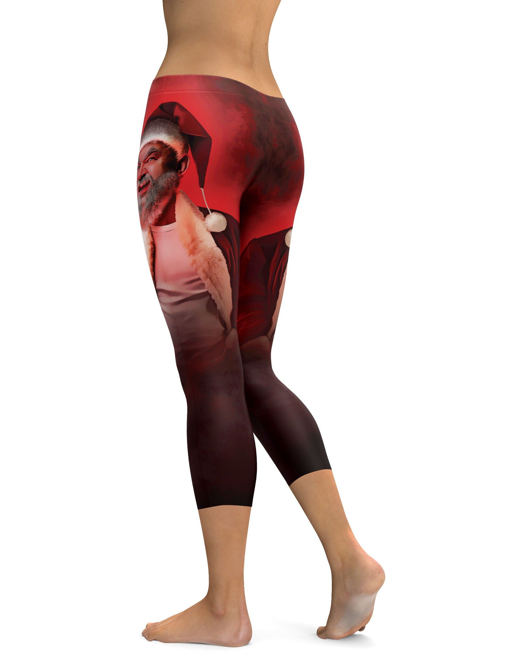 Nasty Santa Christmas Capris