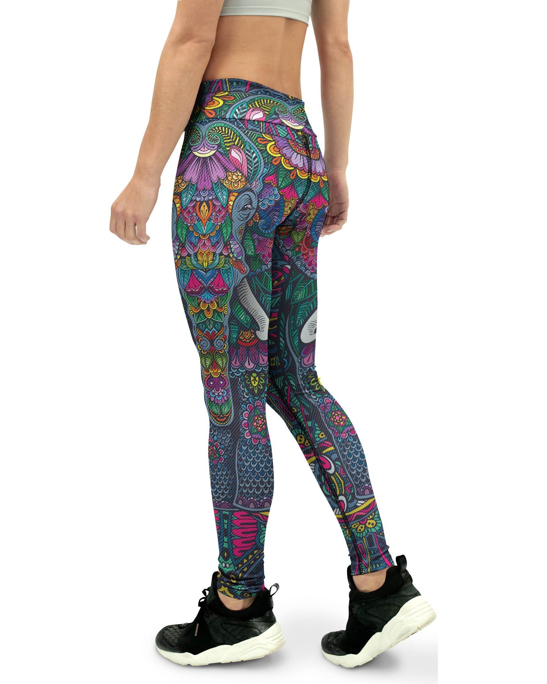 Colorful Elephant Yoga Pants - GearBunch Leggings / Yoga Pants
