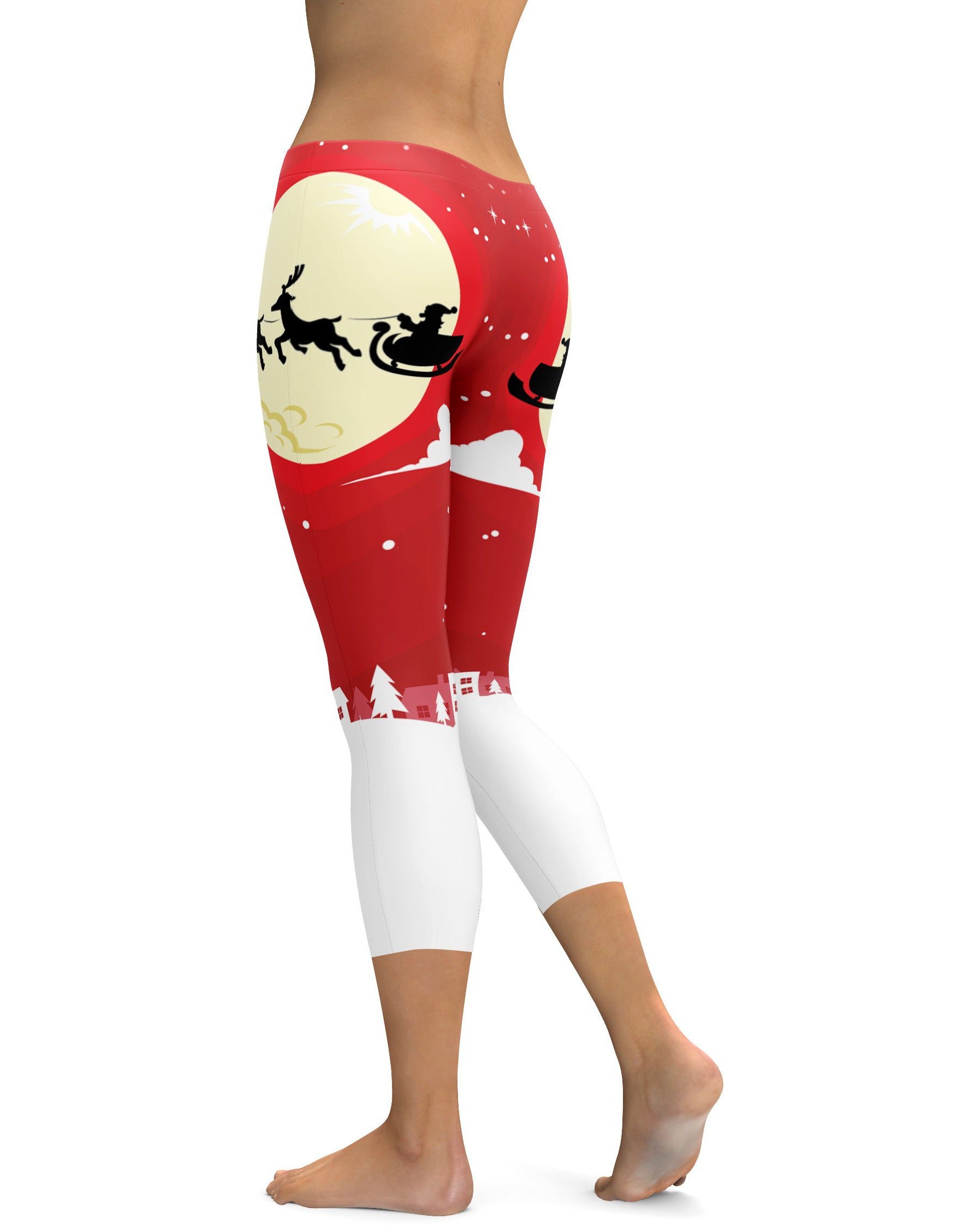 Santa in the Sky Capris