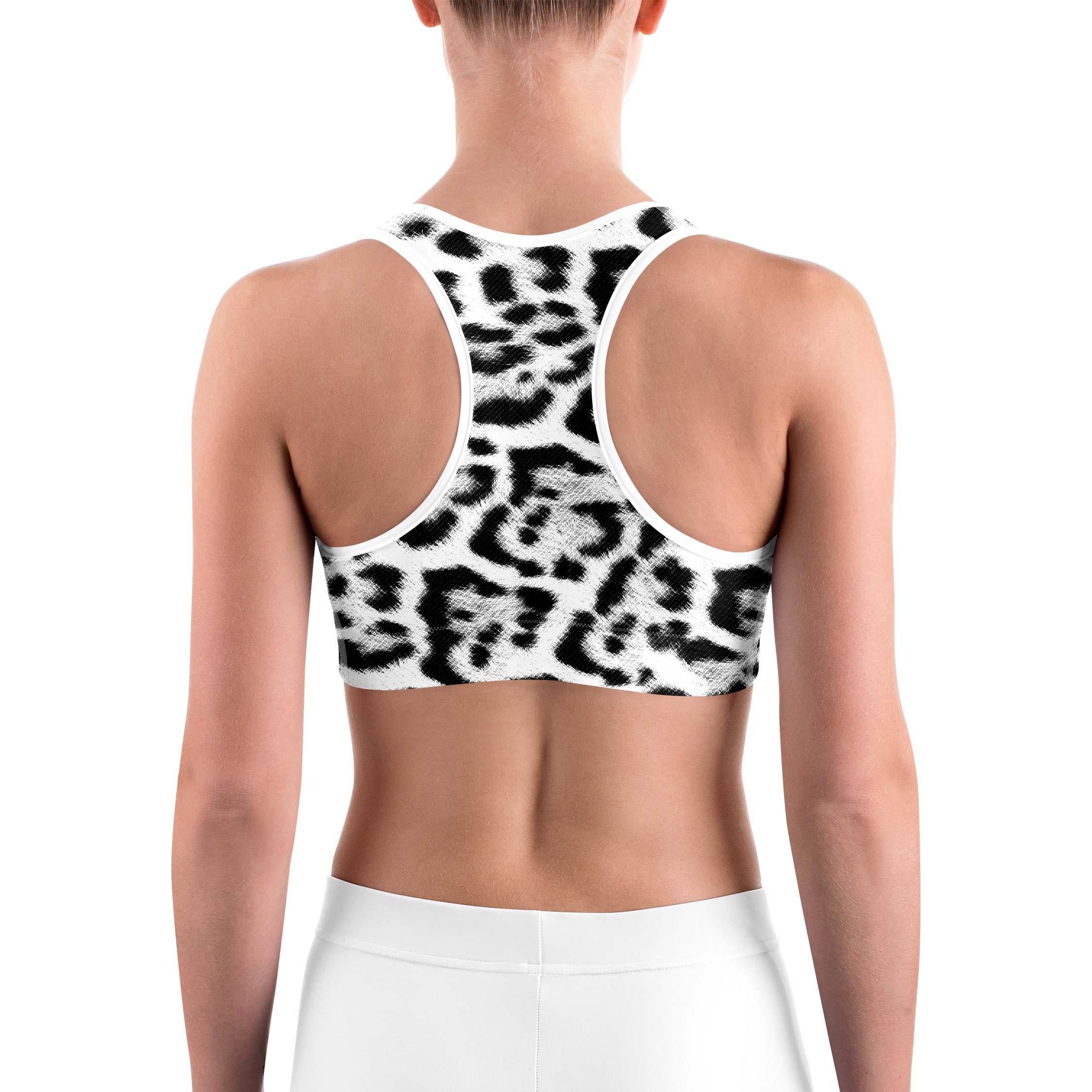 Snow Leopard Skin Sports bra