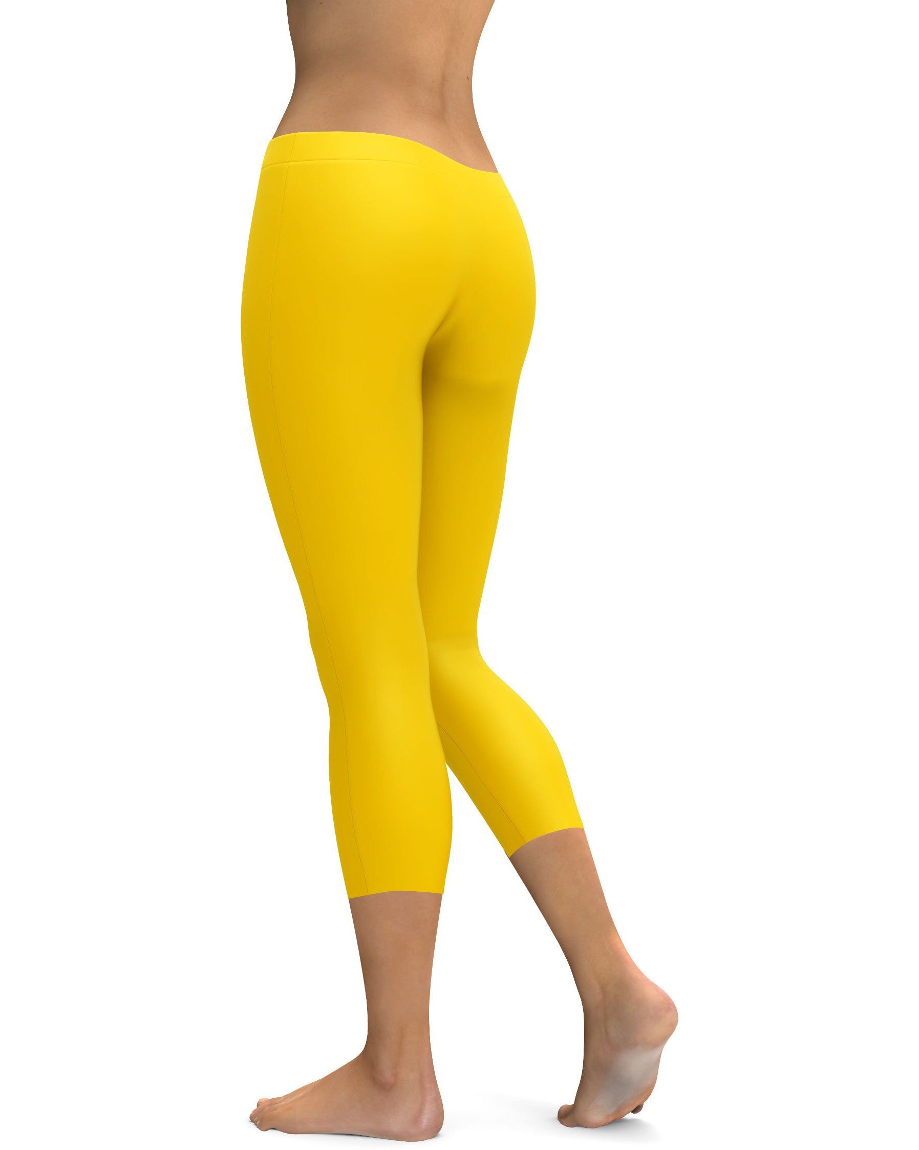 Solid Deep Yellow Capris