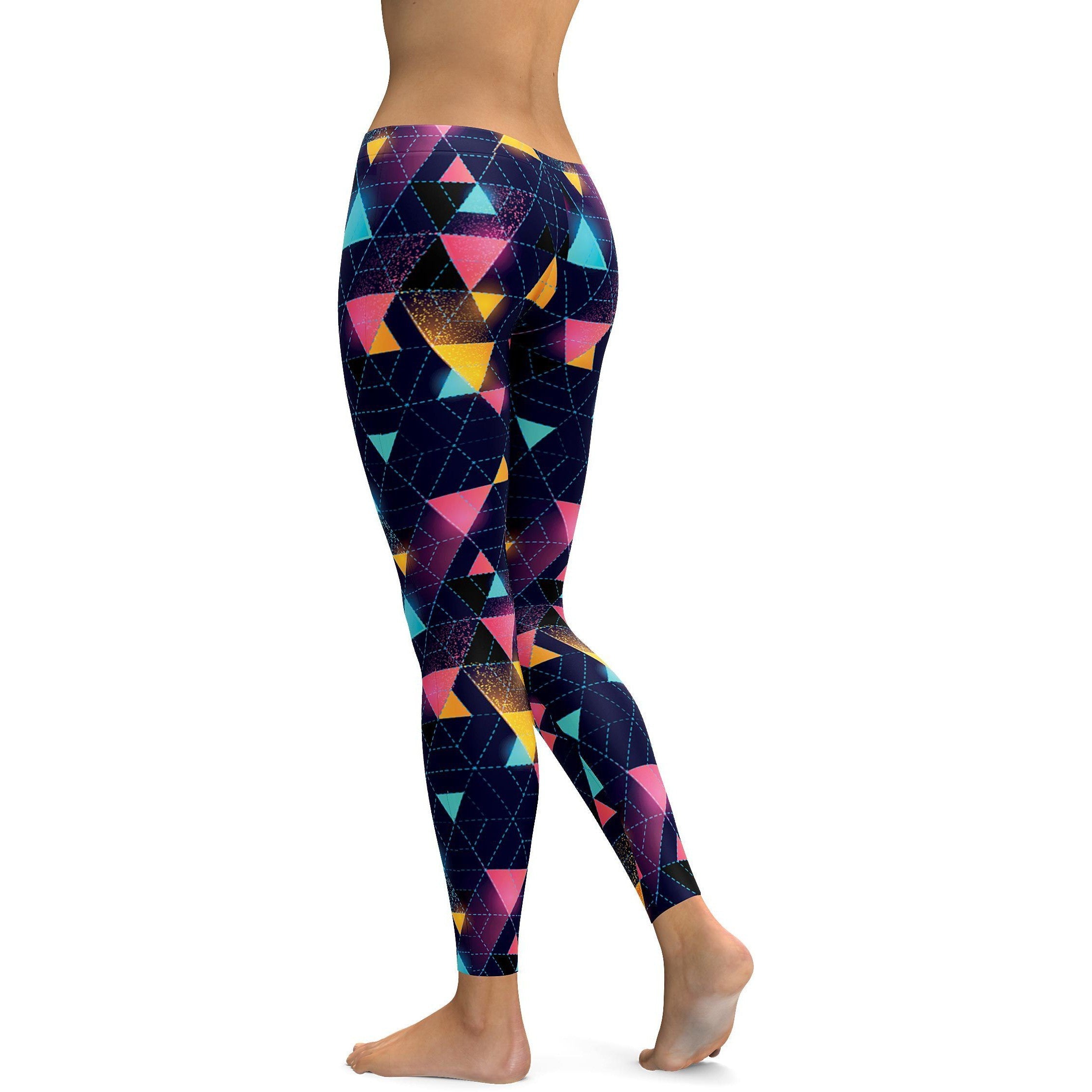 Neon Triangle Rave Leggings