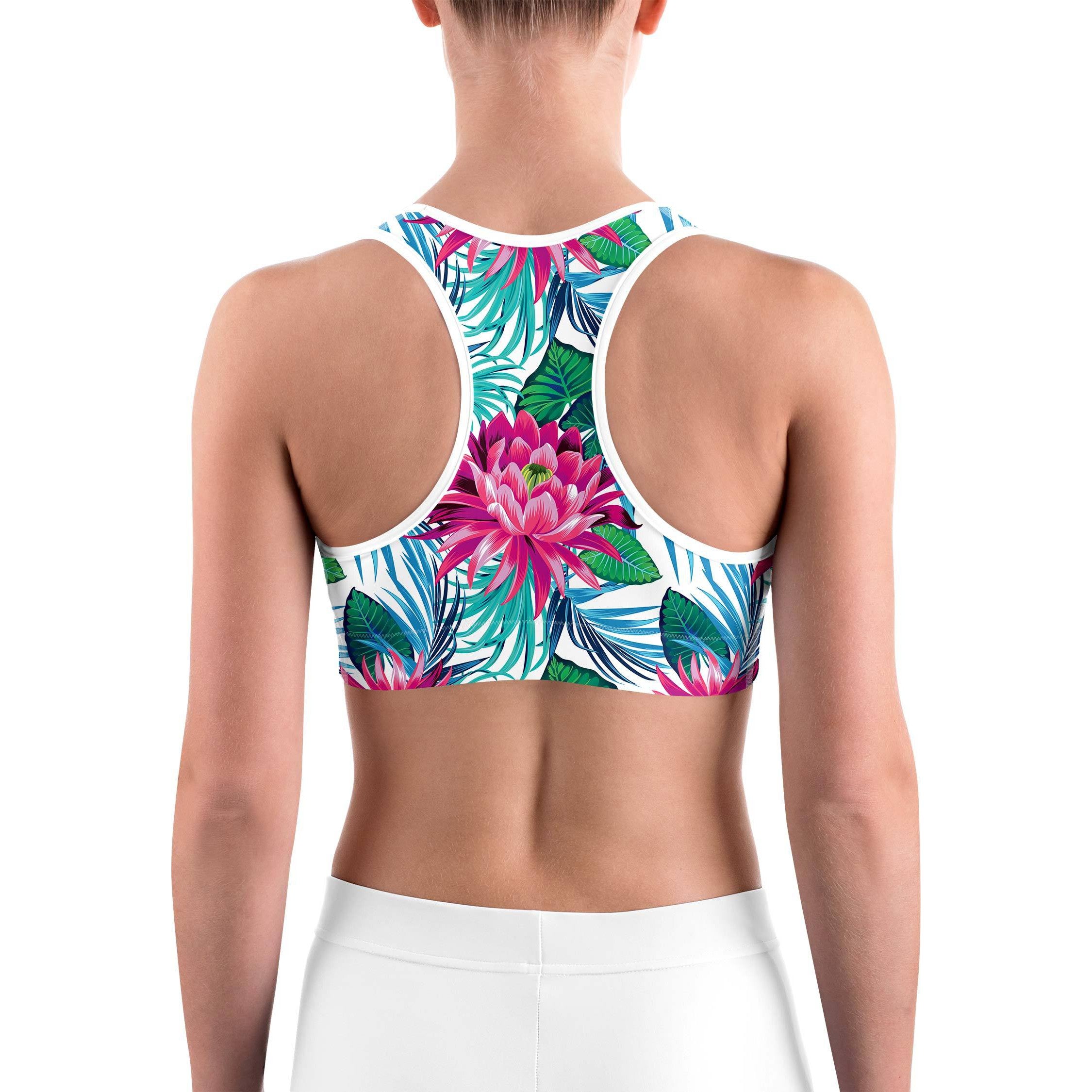 Tropical Flowers Sports bra